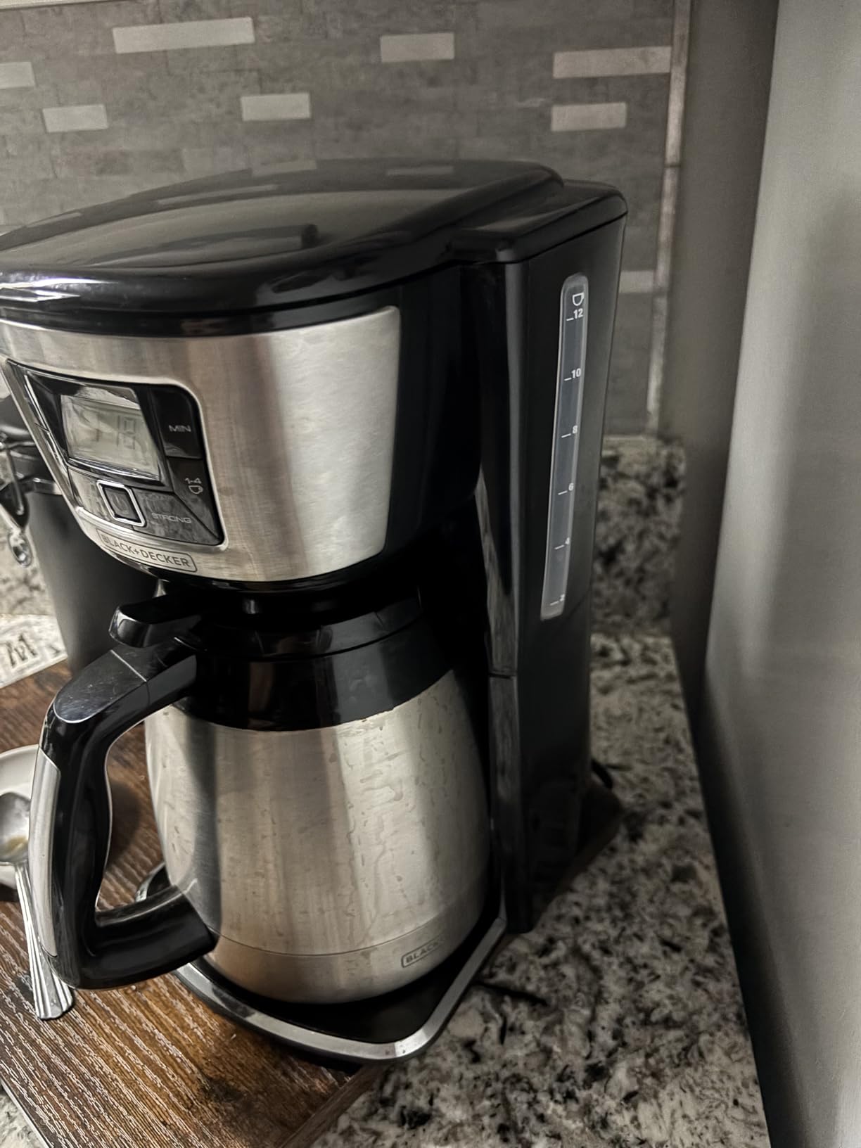 BLACK+DECKER 12 Cup Thermal Programmable Coffee Maker with Brew Strength and VORTEX Technology, Black/Steel, CM2046S Customer Review BLACK+DECKER 12 Cup Thermal Programmable Coffee Maker with Brew Strength and VORTEX Technology, Black/Steel, CM2046S - Customer Photo 2