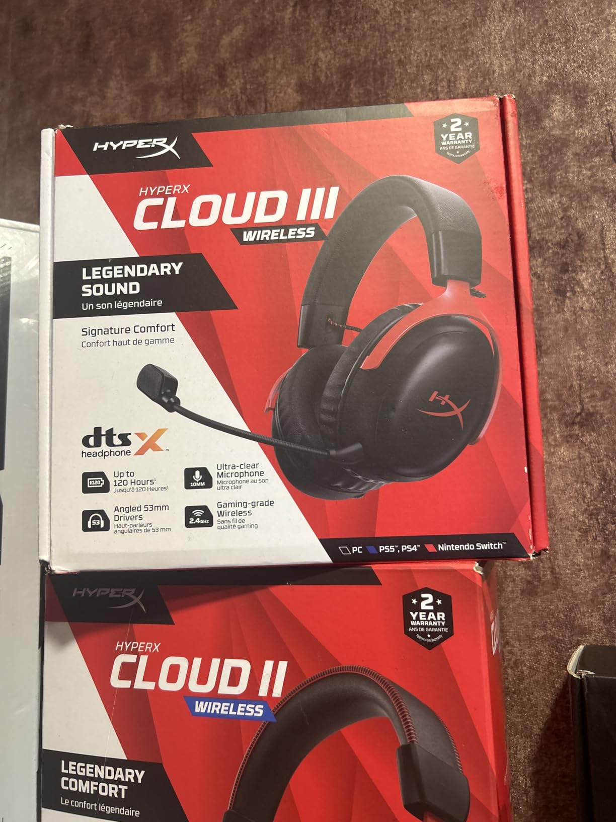 HyperX Cloud III Wired Gaming Headset, PC, PS5, Xbox Series X|S, Angled 53mm Drivers, Spatial Audio, Memory Foam, Durable Frame, Ultra-Clear 10mm Mic, USB-C, USB-A, 3.5mm - Black/Red customer photo 1