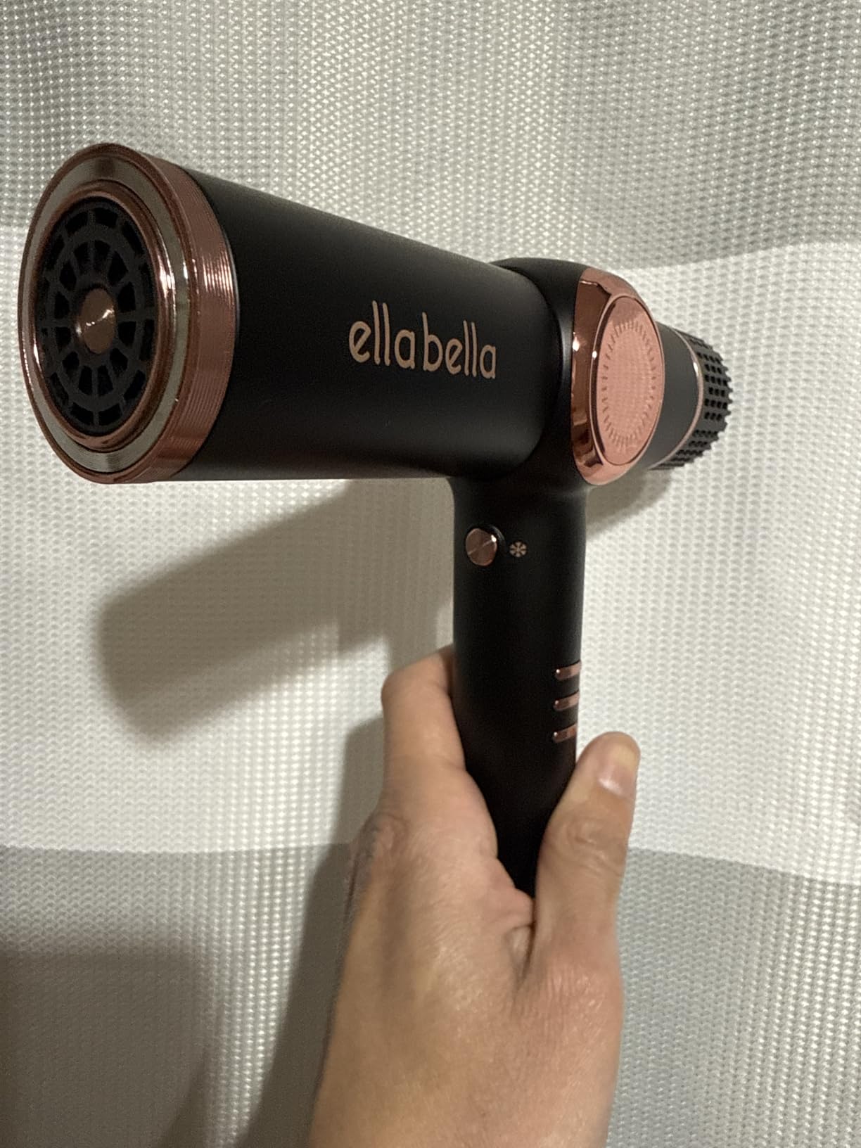 ELLA BELLA Professional Ionic Hair Dryer with Diffuser - Negative Ion Blow Dryer - Suitable All Hair Types - Intelligent Heat Control & Rapid Drying Speeds - Lightweight Design - Low Noise Technology customer photo 1