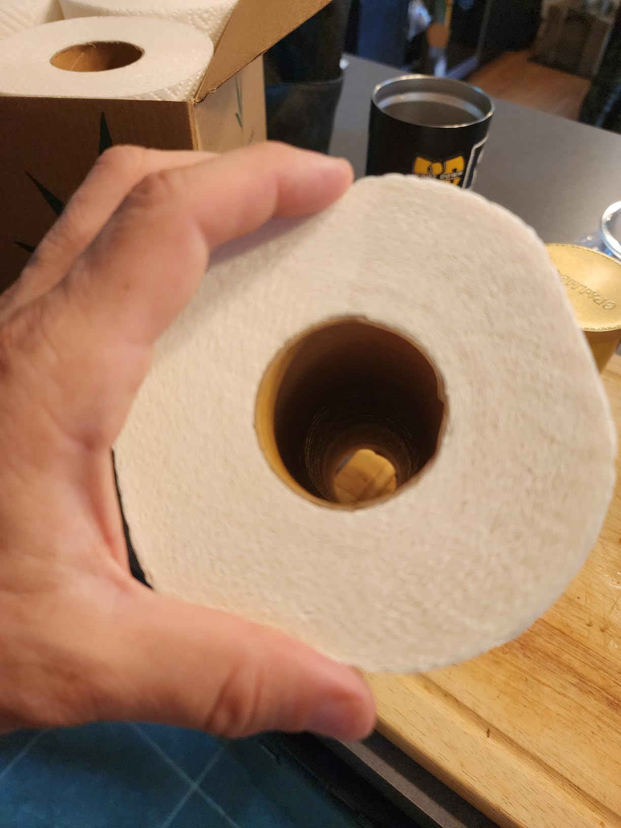 Grove Co. Bamboo Paper Towels, Tree Free & Sustainable Kitchen Paper Towels, Strong & Absorbent with Custom Select Sheets for Less Waste, Zero Plastic Waste. 140 x 2-ply Sheets per Roll, 6 Pack Rolls - Customer Photo 2