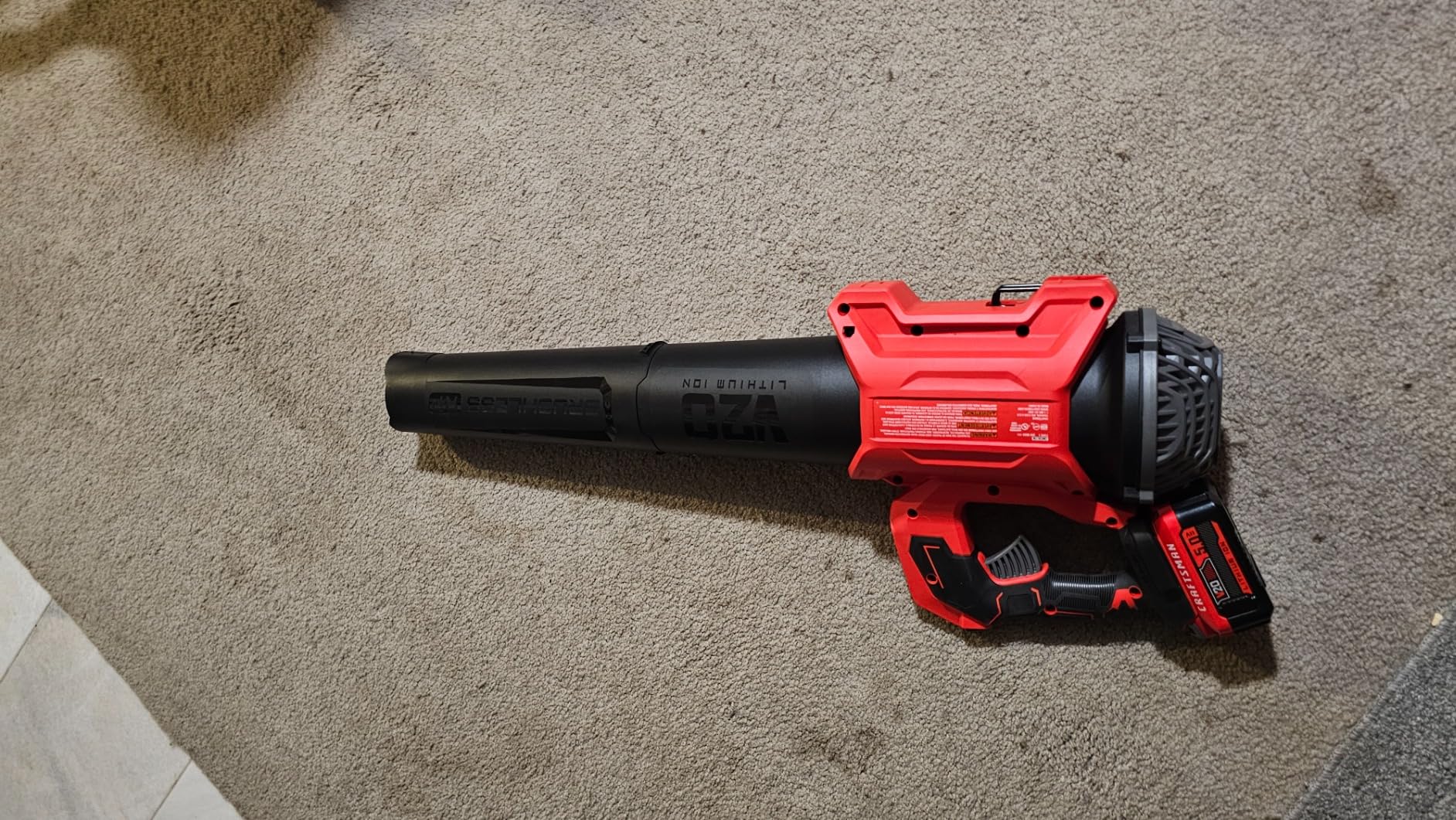 CRAFTSMAN Leaf Blower Cordless with Battery and Charger V20 RP, Up to 110 MPH Power, Handheld Electric Leaf Blower, Brushless Motor, Lightweight, 5.0Ah Customer Review CRAFTSMAN Leaf Blower Cordless with Battery and Charger V20 RP, Up to 110 MPH Power, Handheld Electric Leaf Blower, Brushless Motor, Lightweight, 5.0Ah - Customer Photo 2