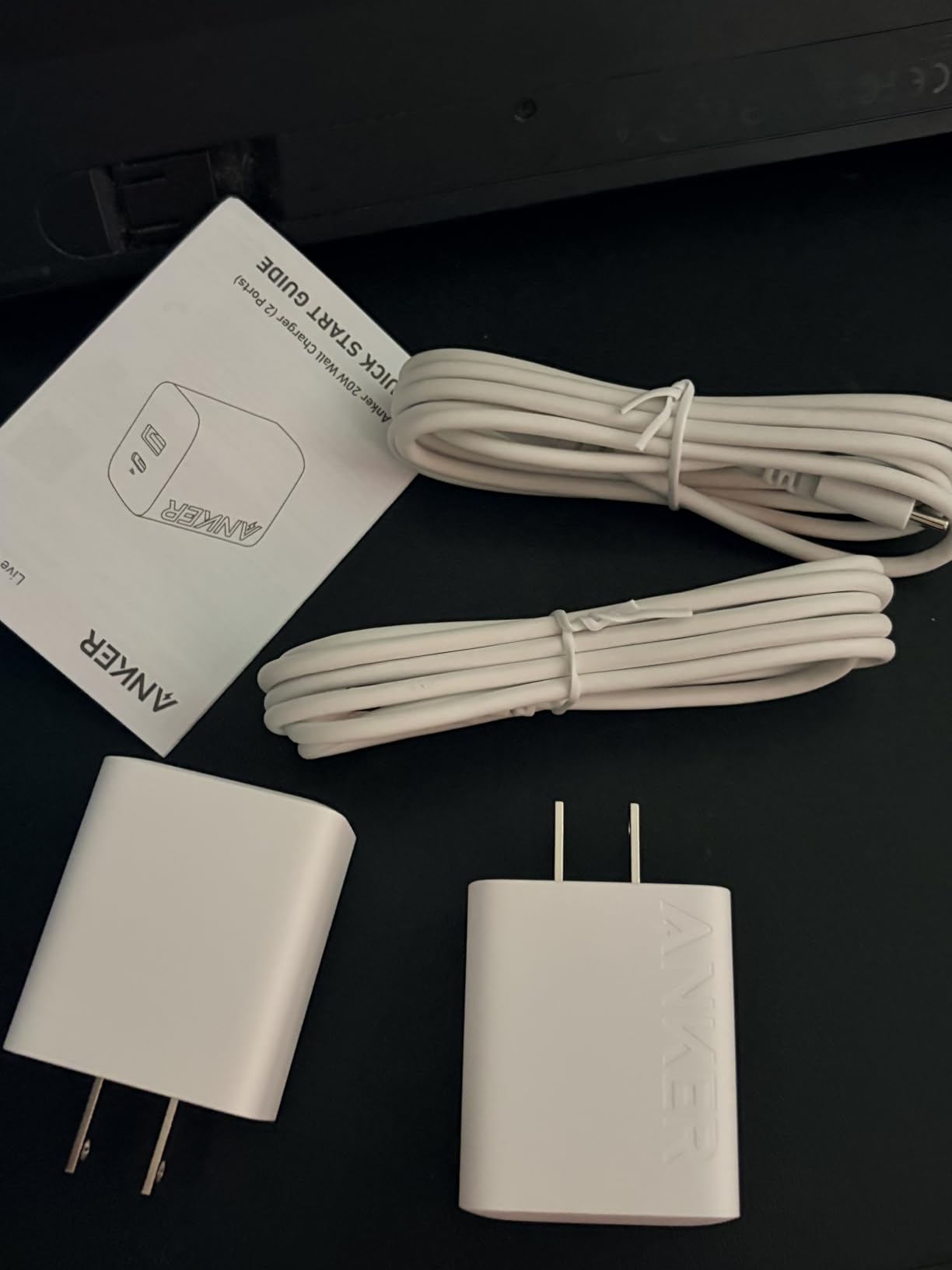 Anker iPhone 17/16 Charger, 2-Pack 20W Fast USB C Charger Block, for iPhone 16/16 Pro Max/15 Series/iPad Pro and More (Black, 2 Pack & 2 Cable) - Customer Photo 1