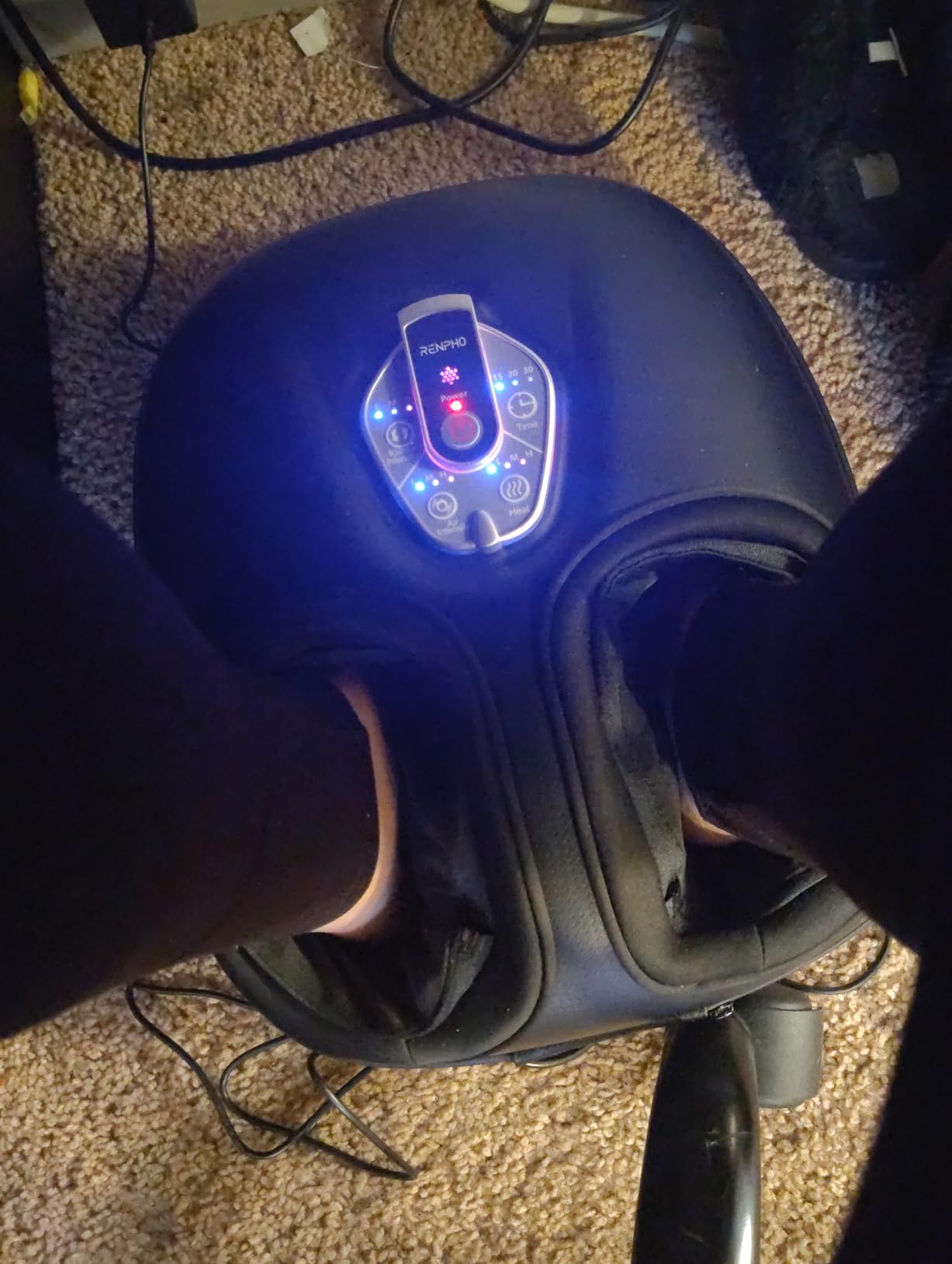RENPHO Foot Massager Machine with Heat [2026 Upgraded], Fathers Day Dad Gifts for Men Husband, FSA Eligible HSA Shiatsu Foot Massager for Plantar Fasciitis, Cordless Control, Gifts for Women, Black customer photo 2