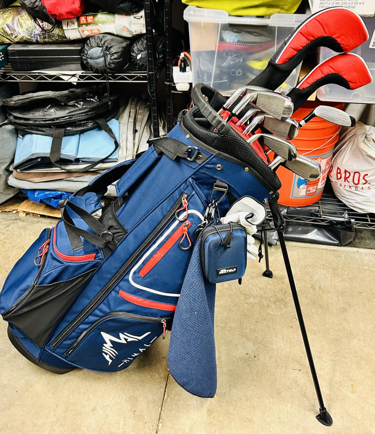 14 Way Golf Stand Bag for Men - 600D Golf Bags with Cooler & Shoe Compartment - 10 Pockets, Rain Hood, Dual Strap & Color-Coded Divider for Walking or Cart customer photo 2
