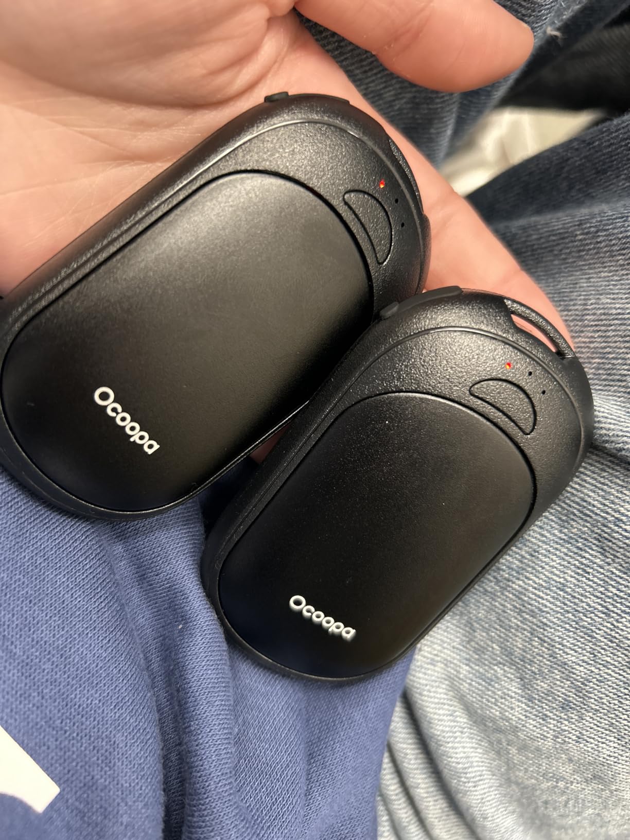 OCOOPA Magnetic Hand Warmers Rechargeable 2 Pack, UL Safety Heat 100-126°F, 3-Settings, Pocket-Sized, Max. 8 Hrs Long Lasting, Great for Raynauds, Golf, Hunting, Camping, Gifts for Men Women, UT3 Lite customer photo 1