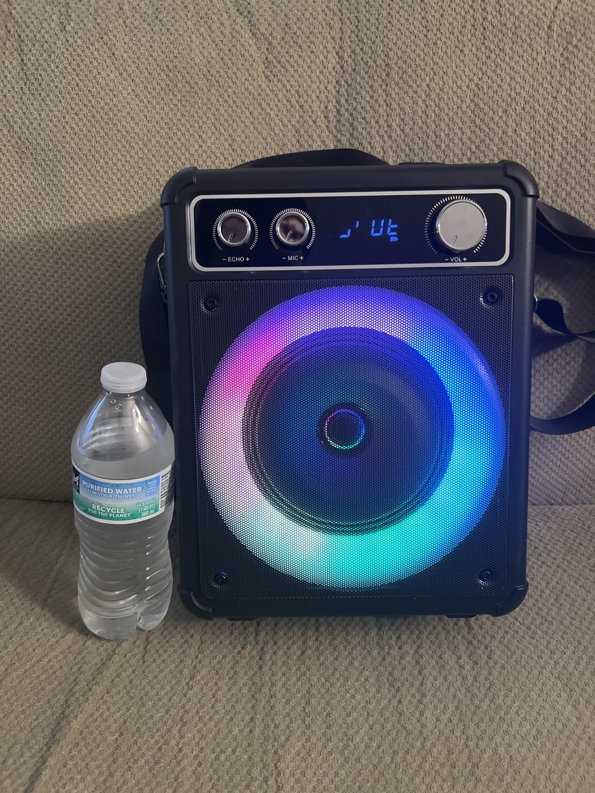 Karaoke Machine, Portable Bluetooth Karaoke Speaker with 2 Wireless Microphones, PA System for Adults Kids with LED Lights & Echo Adjustment, Supports TWS/TF/USB/AUX for Home Party customer photo 1