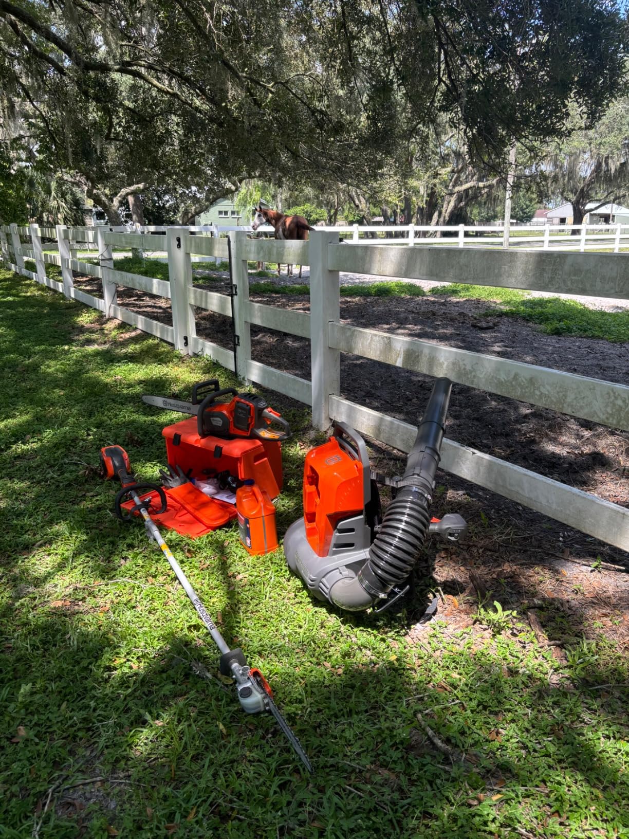 Husqvarna Power Axe 350i Cordless Electric Chainsaw, 18 Inch Chainsaw with Brushless Motor and Quiet Superior Cutting Power, 40V Lithium-Ion 7.5 Ah Battery and Charger Included Customer Review Husqvarna Power Axe 350i Cordless Electric Chainsaw, 18 Inch Chainsaw with Brushless Motor and Quiet Superior Cutting Power, 40V Lithium-Ion 7.5 Ah Battery and Charger Included - Customer Photo 3
