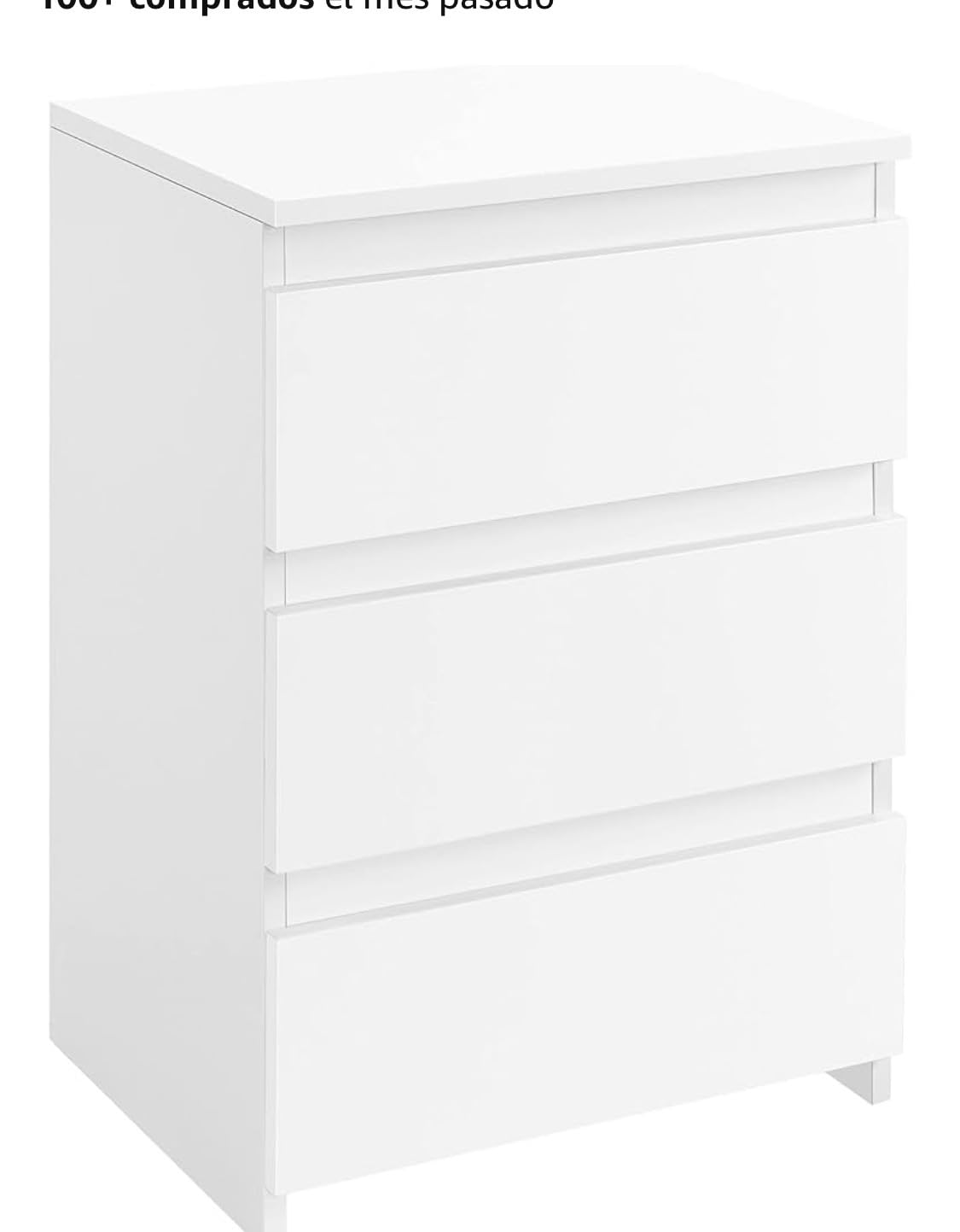 Yaheetech Nightstand with 3 Drawers, Wooden Bedside Table with Storage, Small Bedside Storage Cabinet Unit with Sturdy Base for Bedroom/Small Space, White - Customer Photo 1