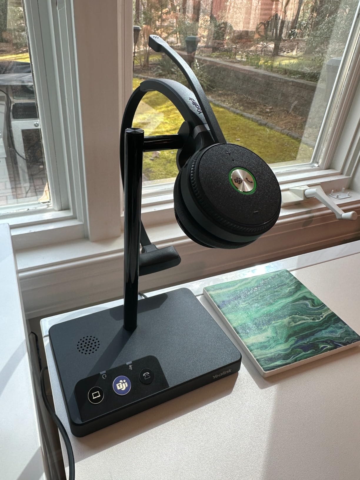 Yealink WH62 DECT Mono Teams Wireless Headset, 525 ft Range Work Headphone with 2X Noise Canceling Mic for IP Phone and Computer, Single Ear Headset with Call Control, Ringer,13H Talk Time - Customer Photo 2