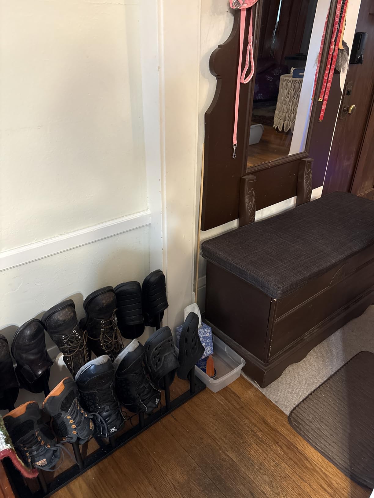 Boot Rack, 19.5 Inches Boot Rack Organizer Tall Boots, Stainless Steel Boot Storage Holder, Free Standing Boot Racks for 6 Pairs Entryway, Closet, Black Customer Review Boot Rack, 19.5 Inches Boot Rack Organizer Tall Boots, Stainless Steel Boot Storage Holder, Free Standing Boot Racks for 6 Pairs Entryway, Closet, Black - Customer Photo 1