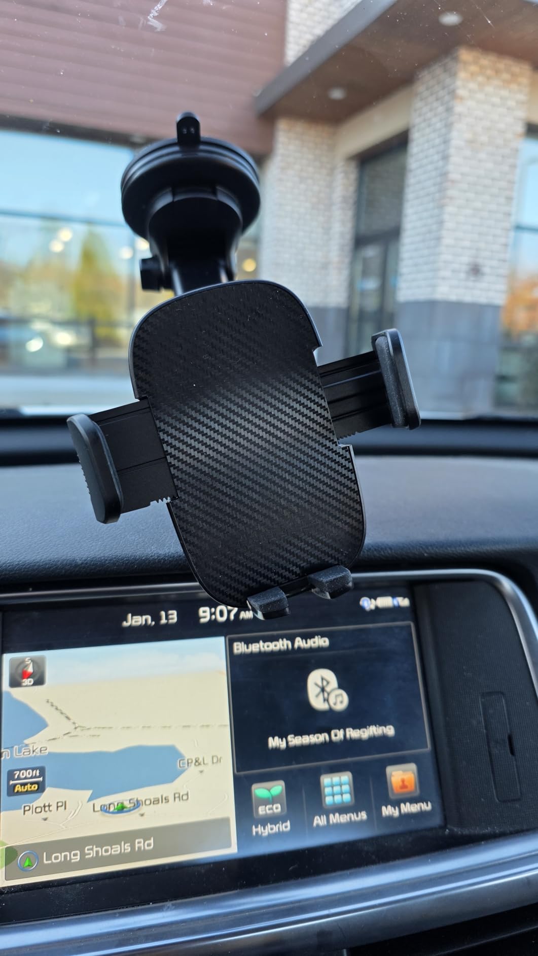 Qifutan Car Phone Holder Mount Phone Mount for Car Windshield Dashboard Air Vent Universal Hands Free Automobile Cell Phone Holder Fit for iPhone Smartphone Camera Mounts - Customer Photo 2