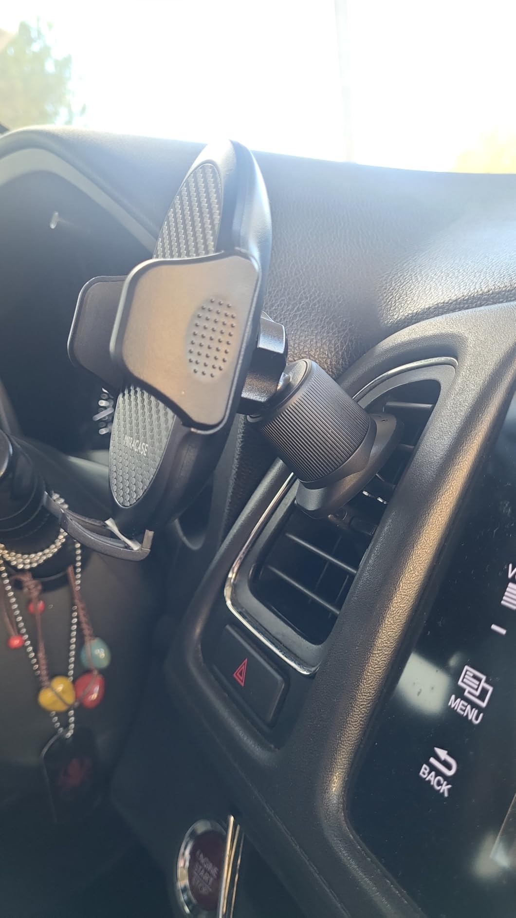 Miracase Phone Holders for Your Car with Metal Hook Clip, Air Vent Cell Phone Stand Car Mount, Universal Automobile Cradle for Garmin GPS Fit iPhone Android and All Smartphones, Dark Black - Customer Photo 2