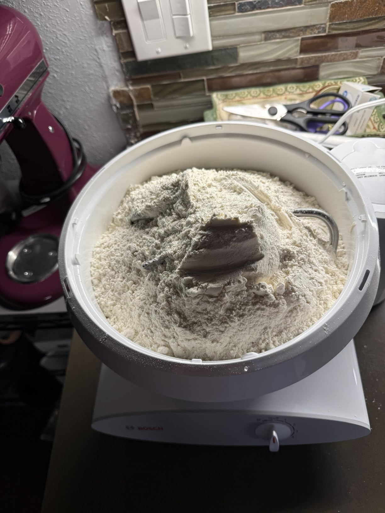 Bosch Universal Plus Stand Mixer 500 Watt, 6.5 Quarts with Wire Whips, Dough Hook & NutriMill Dough Hook Extender Bundle - Customer Photo 2