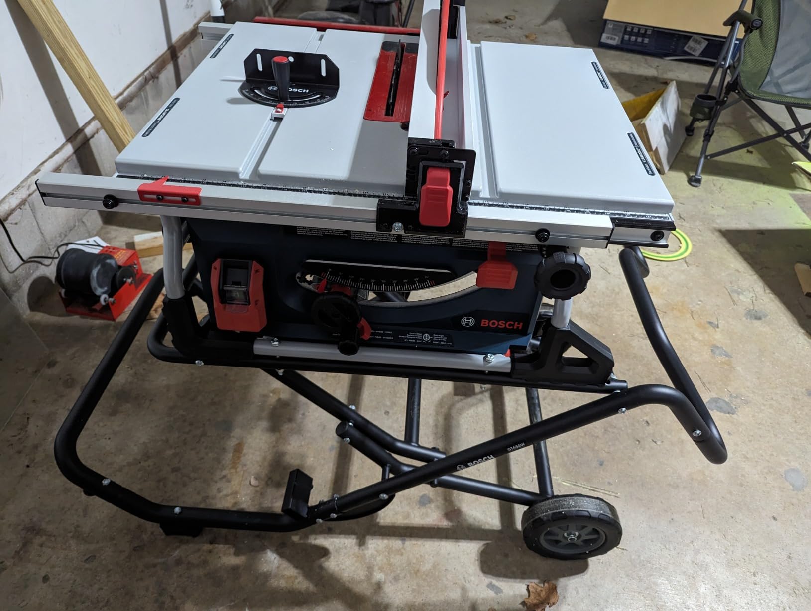 BOSCH GTS15-10 10 Table Saw with Gravity Inch Portable Jobsite-Rise Wheeled Stand, 15 Amp, 32-1/8 Inch Rip Capacity, 4 HP customer photo 2