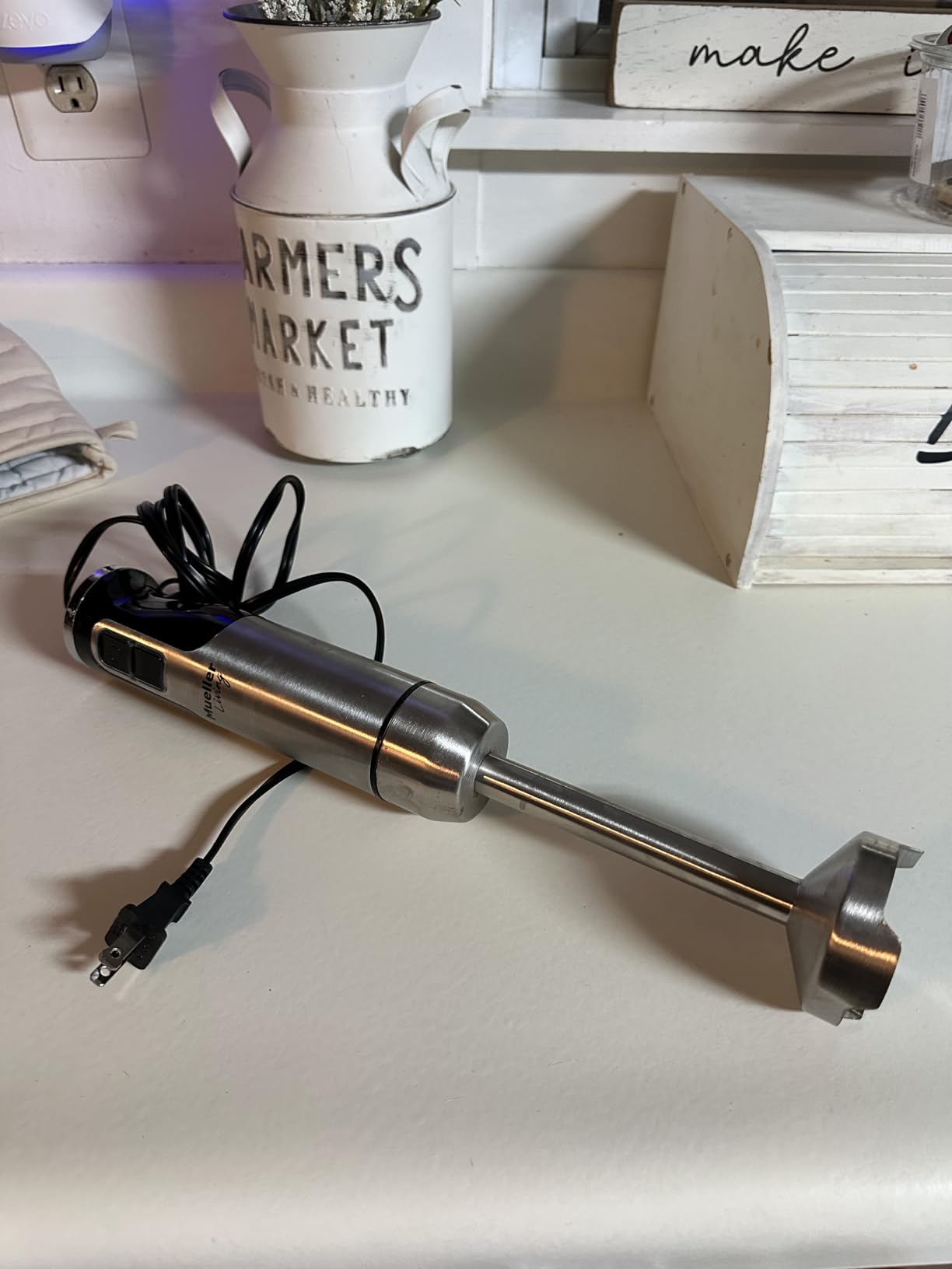 Mueller Immersion Blender Handheld - 8 Speed Stainless Steel Electric Hand Blender, Emulsion Blender Stick Kitchen Gadget with Turbo Mode - Customer Photo 1