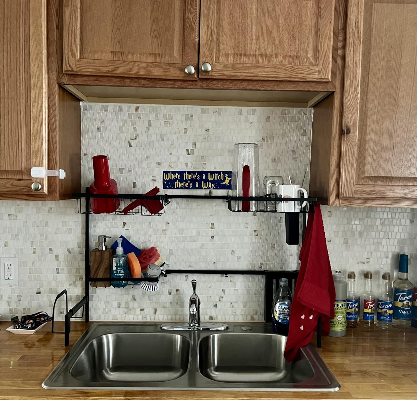 Over The Sink Dish Drying Rack - Adjustable 2 Tier Large Capacity Stainless Steel Drainer with Cutlery & Utensil Holders, Kitchen Storage & Organization, 30 Over The Sink Dish Drying Rack - Adjustable 2 Tier Large Capacity Stainless Steel Drainer with Cutlery & Utensil Holders, Kitchen Storage & Organization, 30