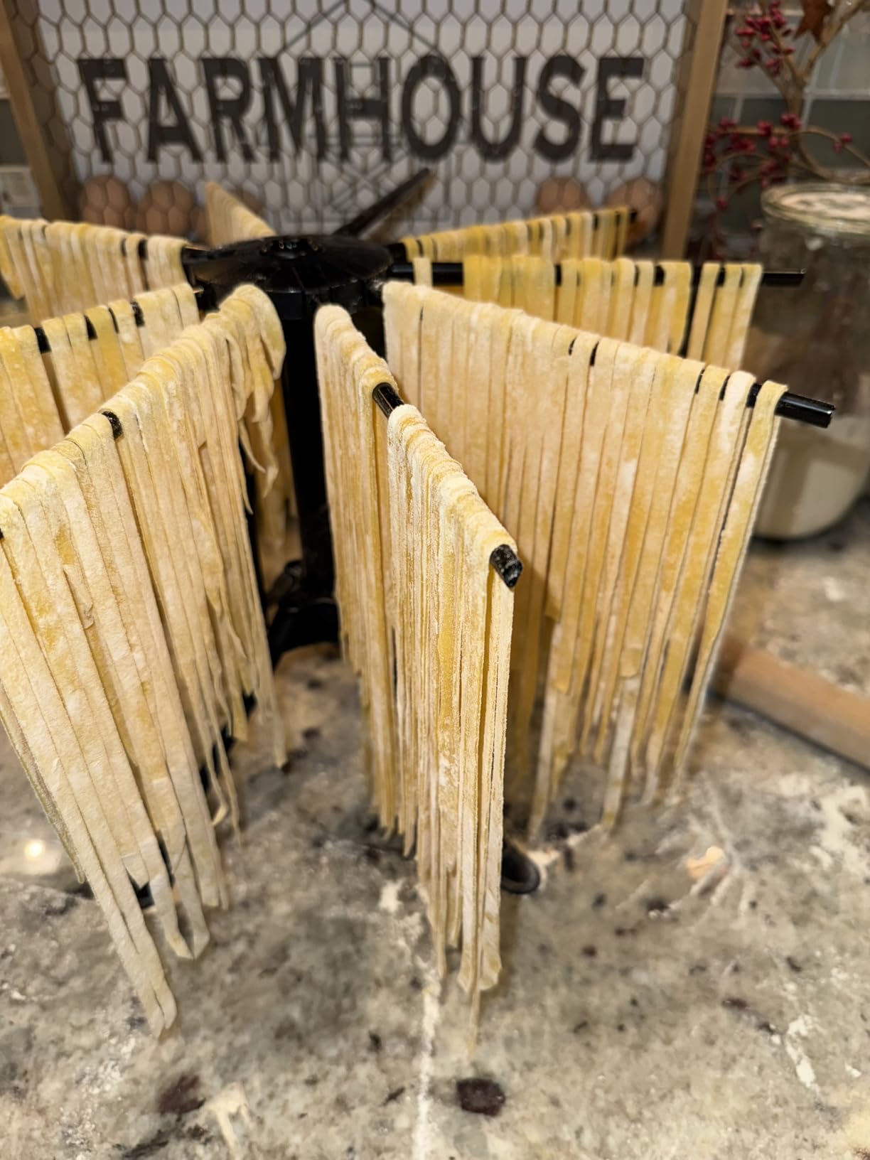 Imperia Pasta Maker Machine- 100% Made in Italy, Heavy Duty Steel Construction, Easy Lock Dial, Wood Grip Handle & Cleaning Brush- Fresh Homemade Italian Spaghetti Fettuccine or Lasagna (Classic Line) - Customer Photo 2