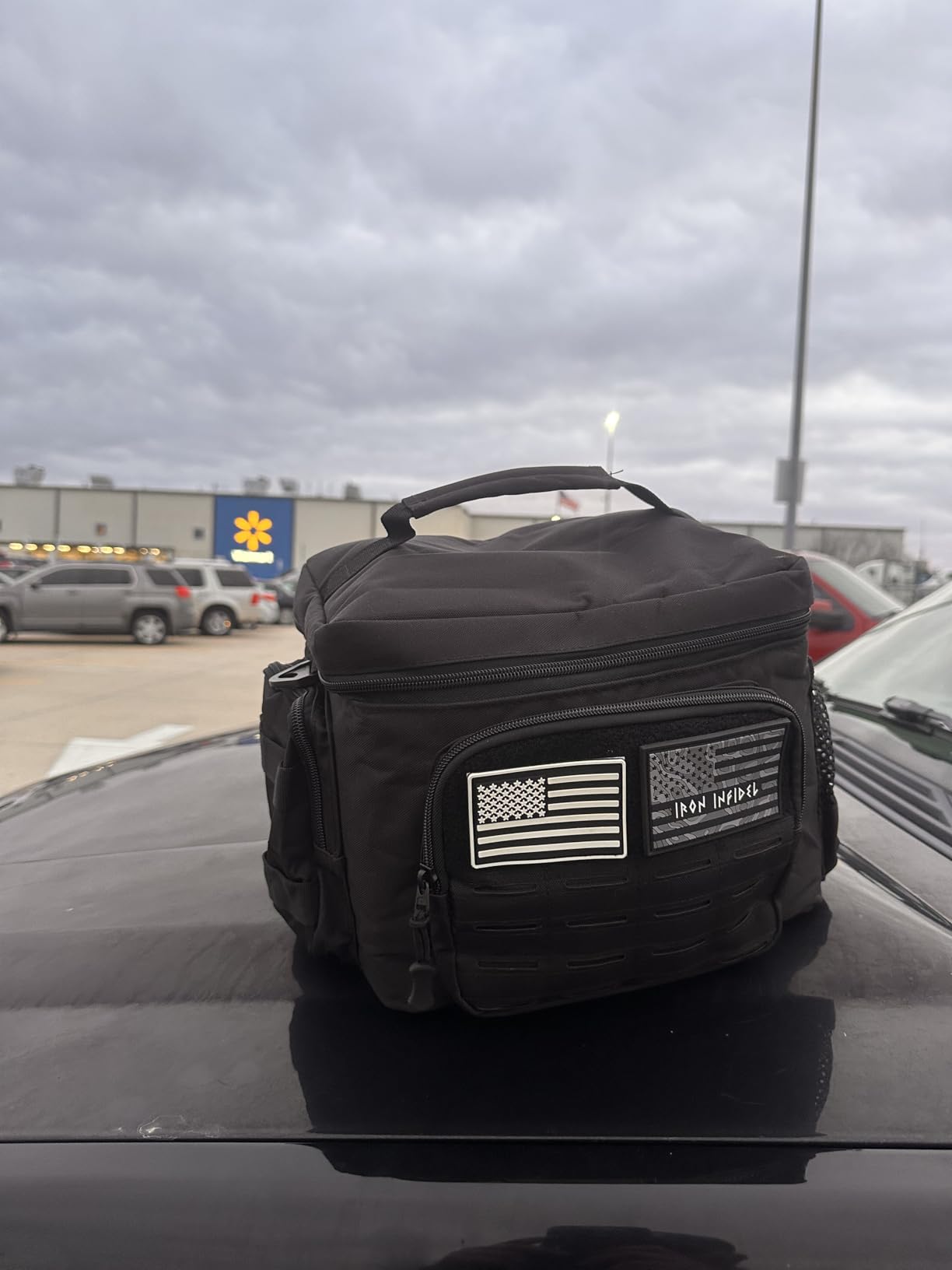 QT&QY Tactical Lunch Bag for mens Military heavy duty lunch box work Leakproof insulated Durable Thermal Cooler Bag for Adult Meal for Office Camping Picnic Pail MOLLE Webbing Black Customer Review QT&QY Tactical Lunch Bag for mens Military heavy duty lunch box work Leakproof insulated Durable Thermal Cooler Bag for Adult Meal for Office Camping Picnic Pail MOLLE Webbing Black - Customer Photo 1