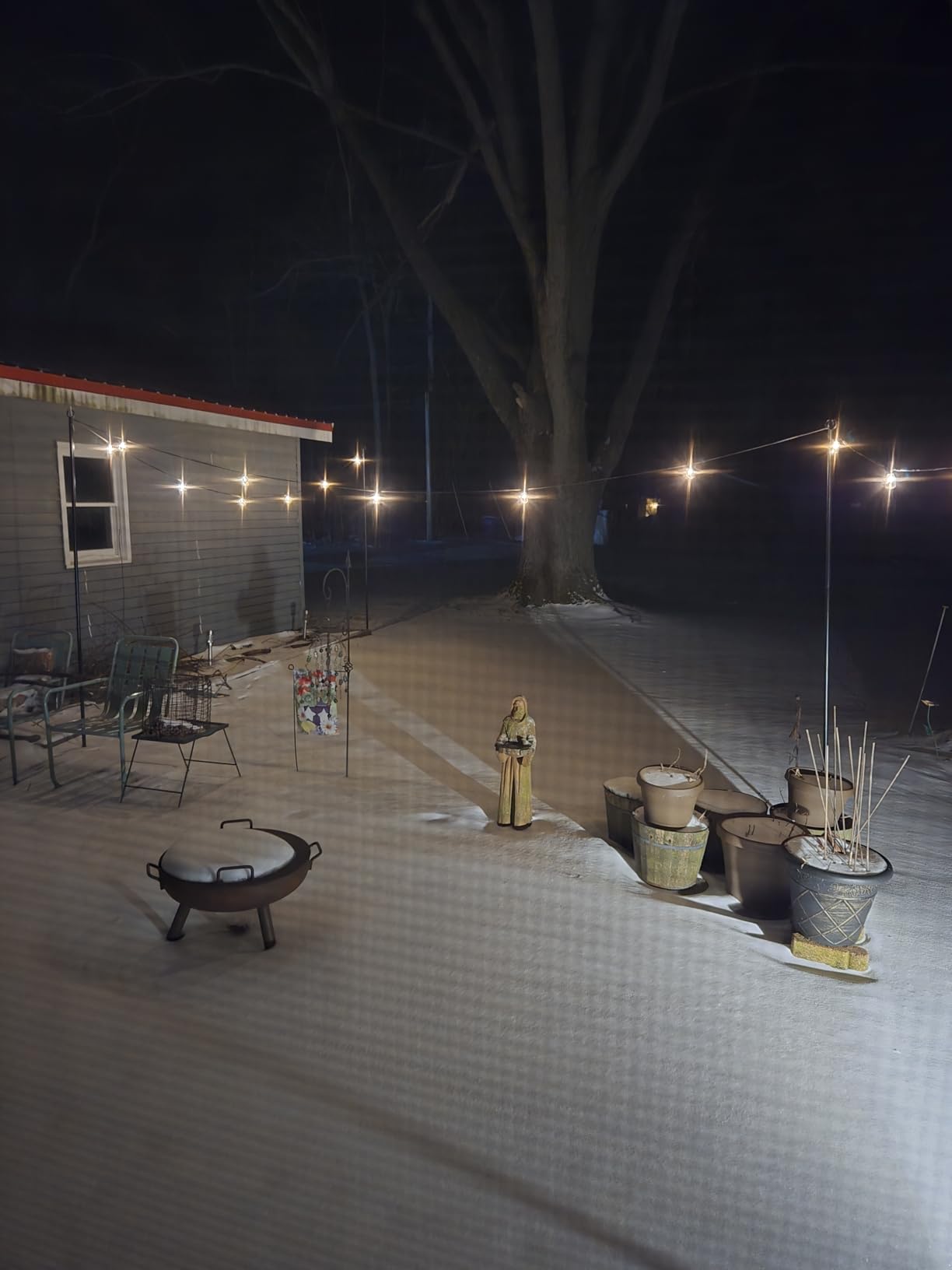 addlon 100FT(50FT*2) LED Outdoor String Lights with Remote Waterproof Patio Lights with Shatterproof ST38 Replaceable Bulbs, Dimmable Outside Hanging Light Connectable for Porch, Backyard, 2200K - Customer Photo 1
