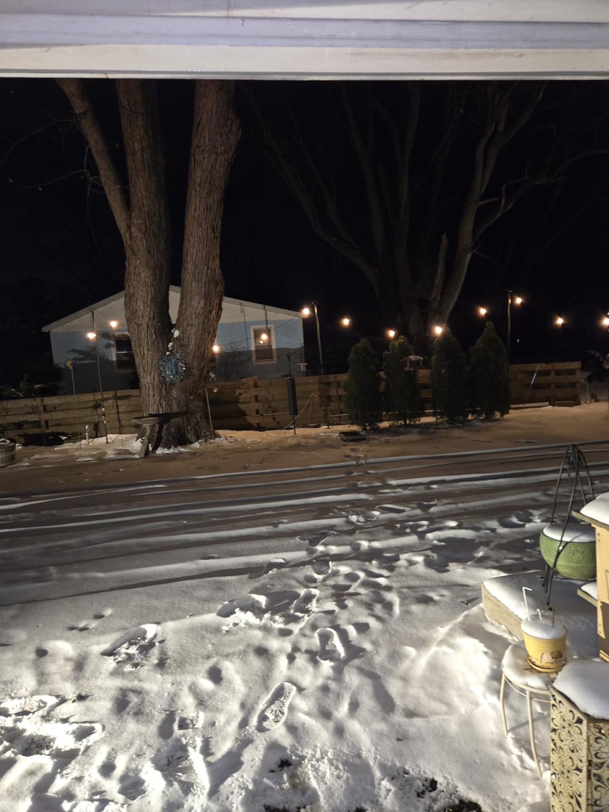 addlon 100FT(50FT*2) LED Outdoor String Lights with Remote Waterproof Patio Lights with Shatterproof ST38 Replaceable Bulbs, Dimmable Outside Hanging Light Connectable for Porch, Backyard, 2200K - Customer Photo 2