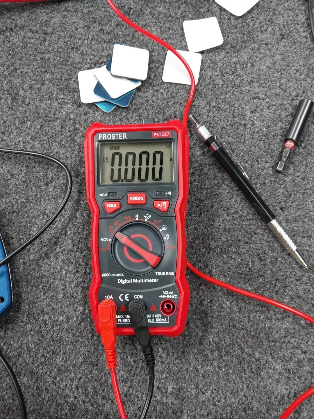 Proster Digital Multimeter 6000 Counts- TRMS Auto Range Multi Testers, NCV Detector DC AC Voltage Current Meter Temperature Capacitance Resistance Diode Continuity Tester - Customer Photo 1