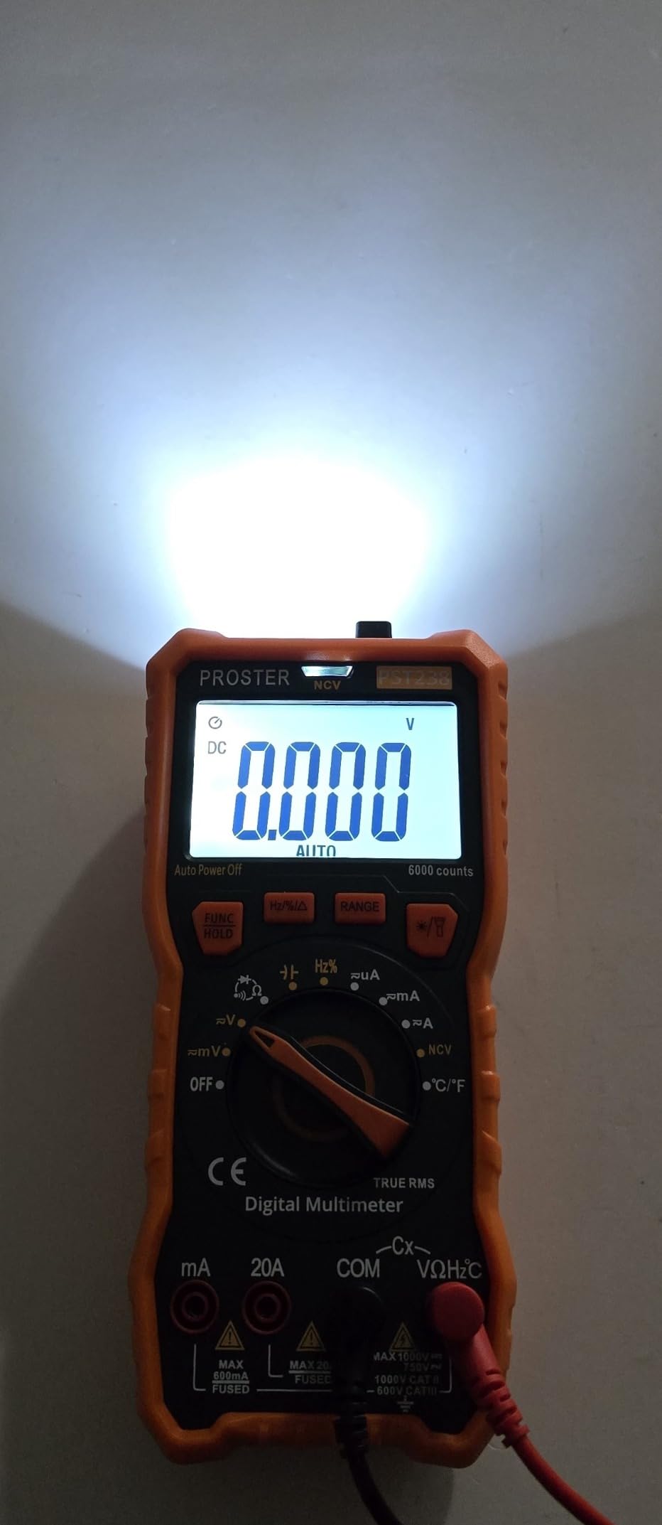 Proster Digital Multimeter 6000 Counts- TRMS Auto Range Multi Testers, NCV Detector DC AC Voltage Current Meter Temperature Capacitance Resistance Diode Continuity Tester - Customer Photo 2
