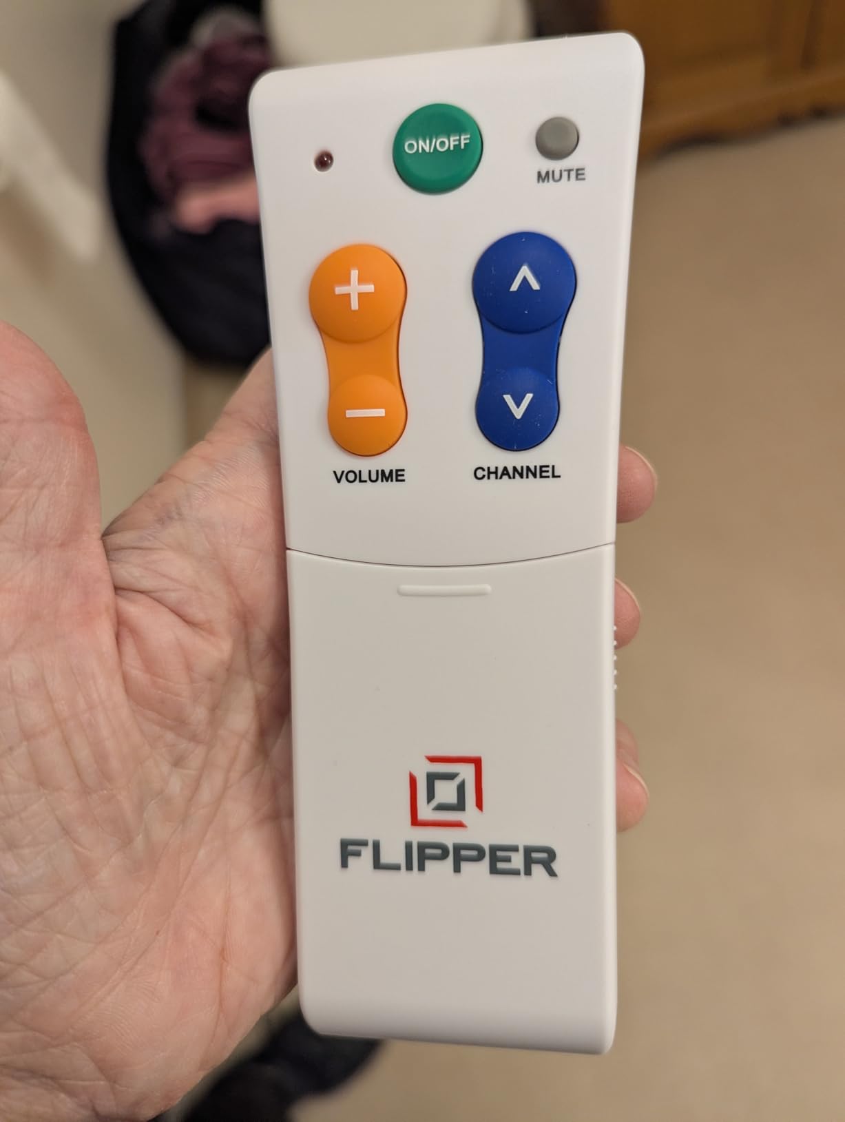 Flipper Big Button Universal TV Remote for Seniors, Dementia - Works Both TV Only or TV & Cable (STB) Set Up - Favorites, IR Devices Spectrum, Xfinity, Samsung, Vizio, LG [Does not Work Streaming] - Customer Photo 2