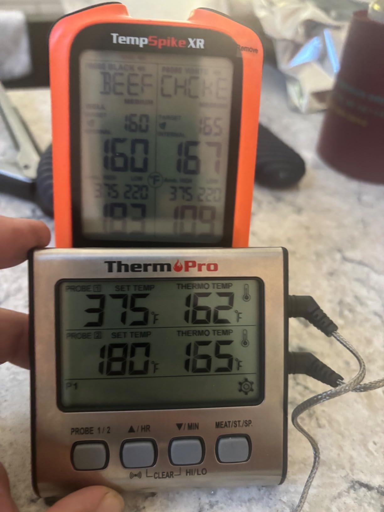 ThermoPro TempSpike 1000FT Wireless Meat Thermometer Digital with 2 Upgraded Ultra-Thin Probe, Kitchen Food Thermometer for Cooking, Turkey, Oven, Smoker, Rotisserie, BBQ, Grill Temperature Indicator - Customer Photo 3