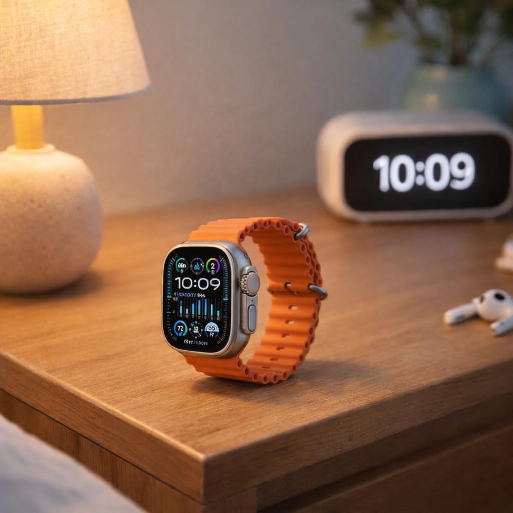 Apple Watch Ultra 2 [GPS + Cellular 49mm] Smartwatch with Rugged Titanium Case & Blue/Black Trail Loop S/M customer photo 1