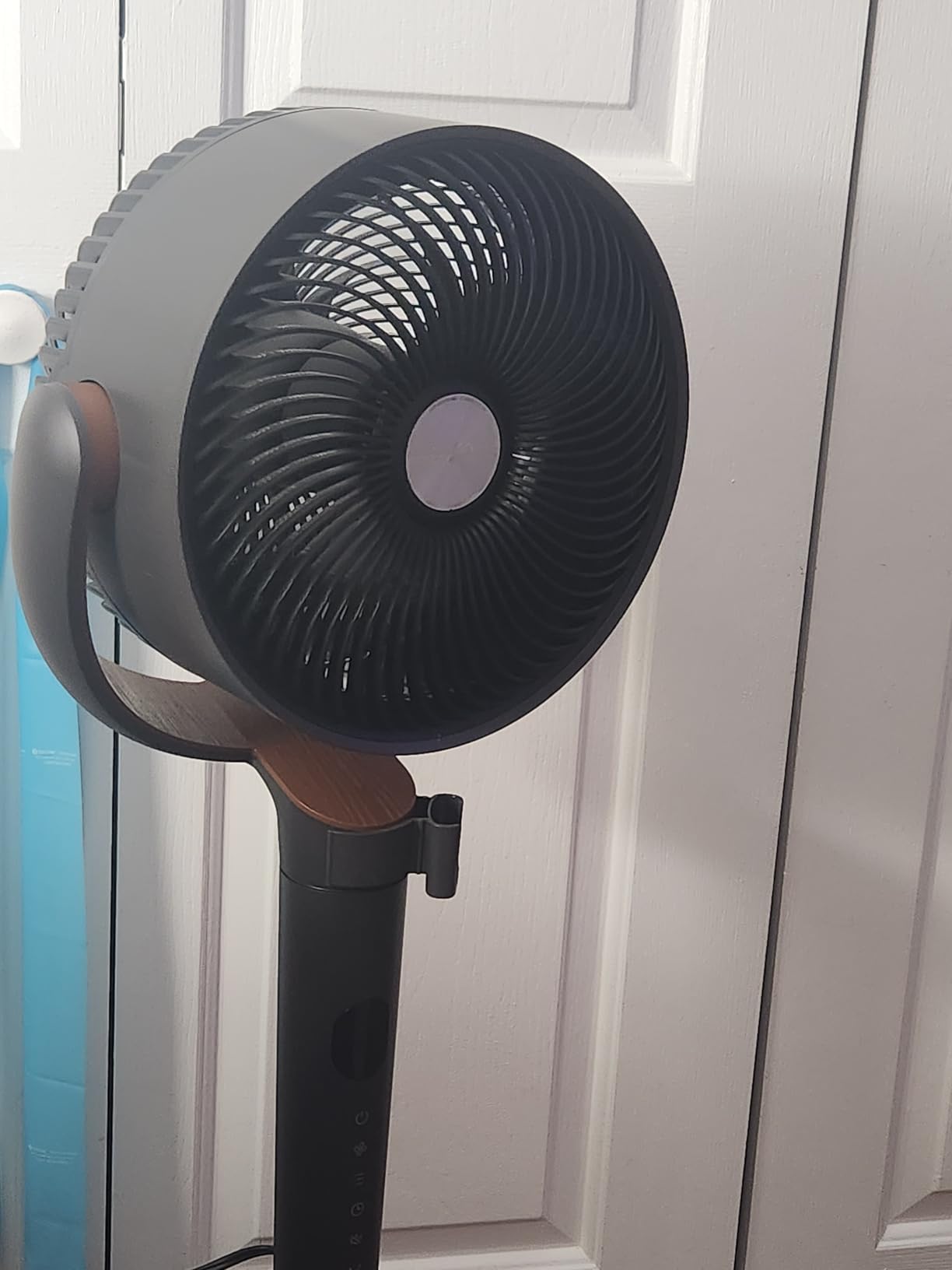 Dreo Fan for Bedroom, 120° Oscillating Standing Fans, Quiet Floor Fan with DC Motor, 100ft Pedestal Fans for Room, 9 Speeds, 4 modes, 20dB, 120° Manual Vertical, 37-42