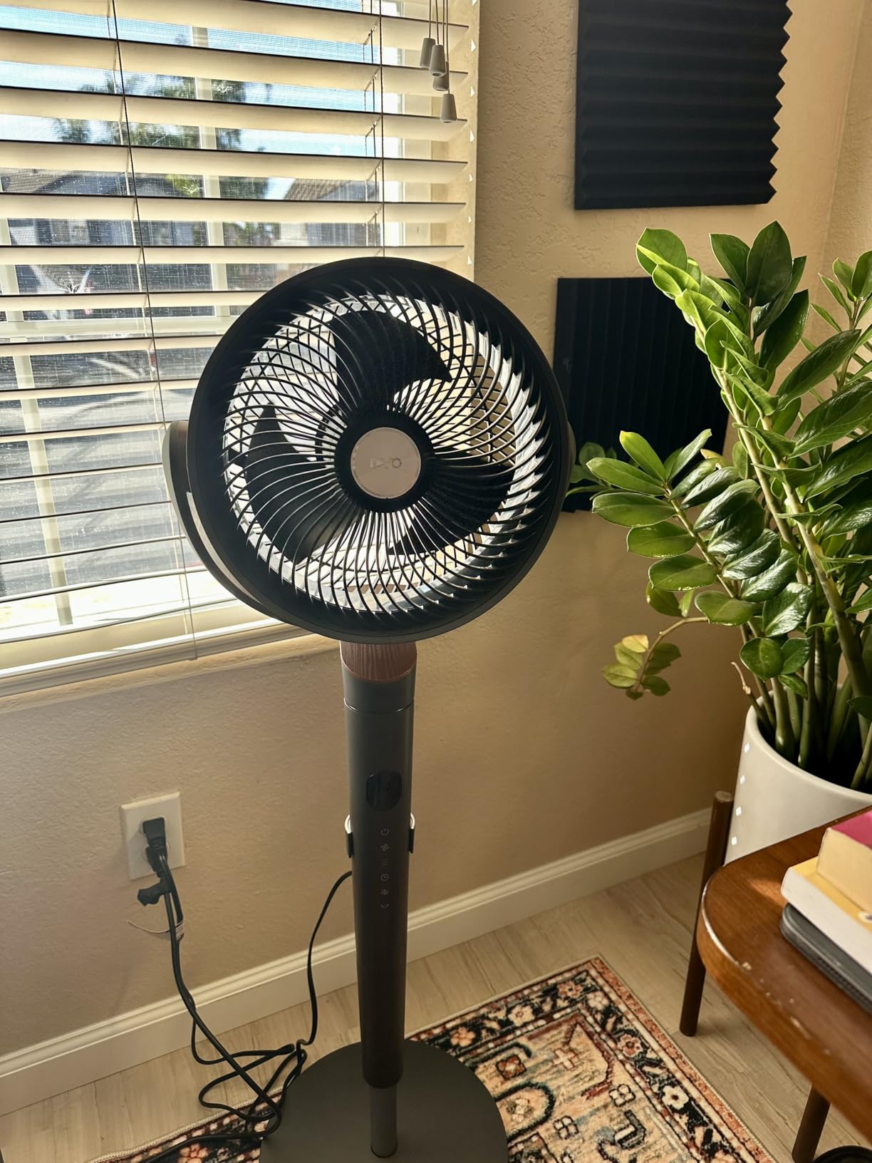 Dreo Fan for Bedroom, 120° Oscillating Standing Fans, Quiet Floor Fan with DC Motor, 100ft Pedestal Fans for Room, 9 Speeds, 4 modes, 20dB, 120° Manual Vertical, 37-42