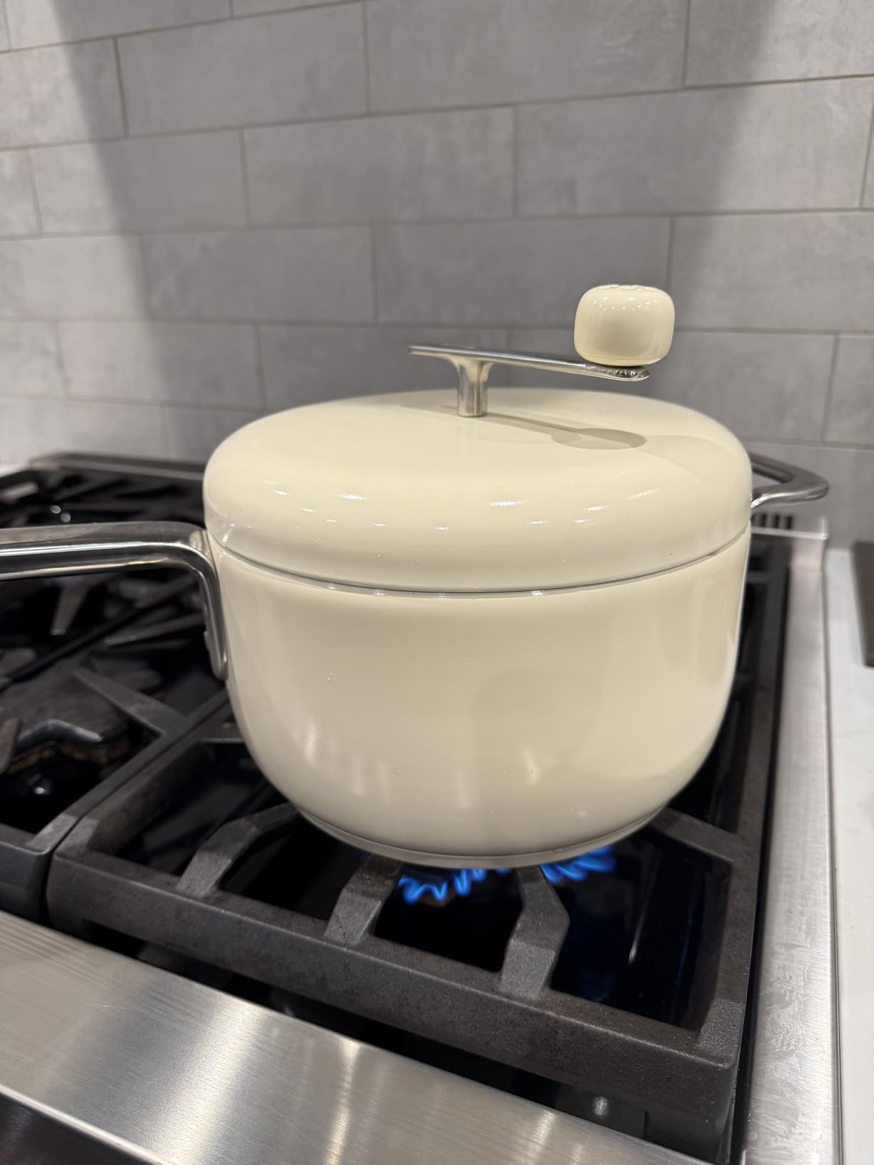Popsmith Popcorn Popper in Butter - 6 Quart Stovetop Popcorn Machine - Stainless Steel Popcorn Maker Compatible with All Stovetops - Customer Photo 1