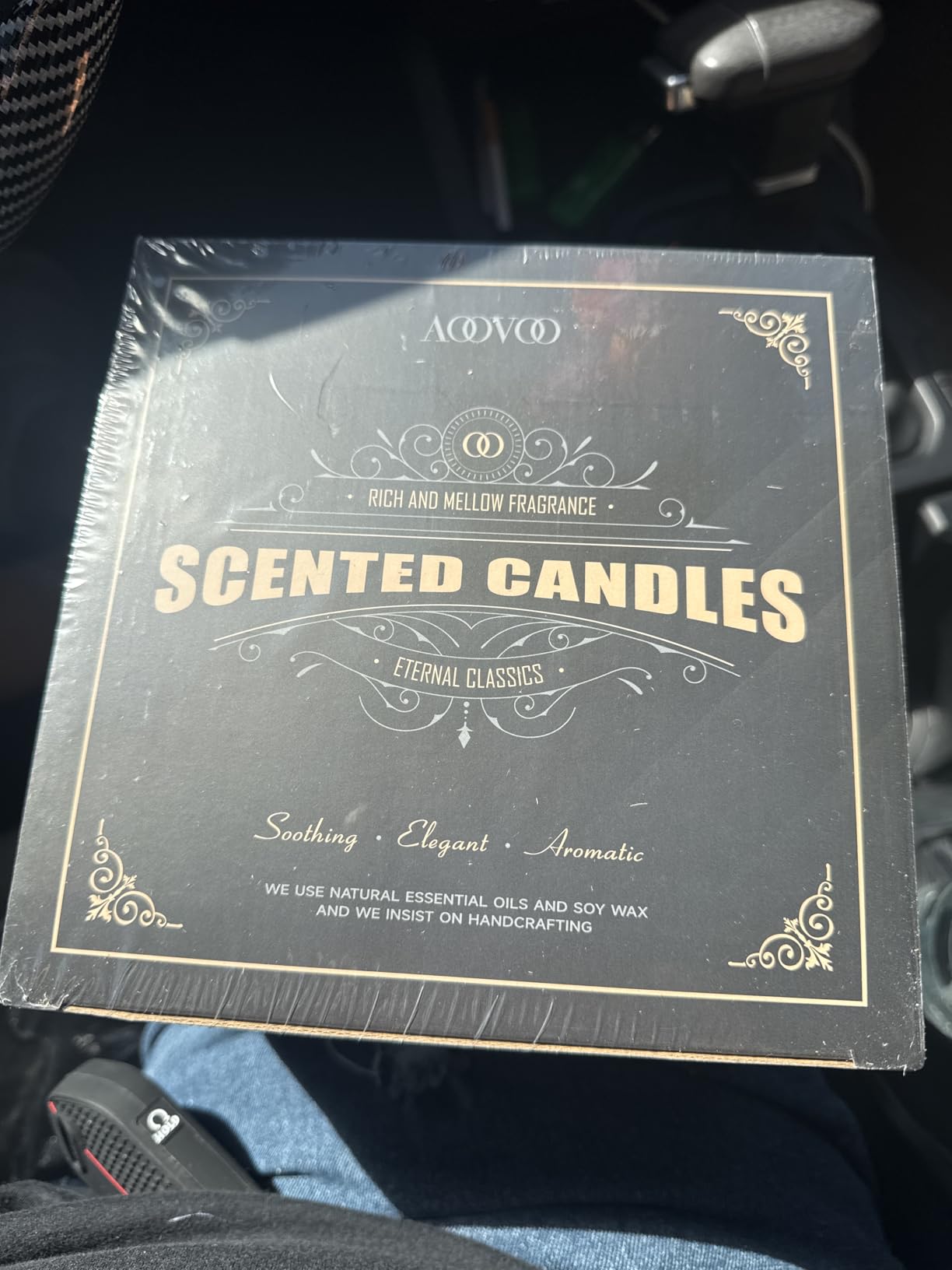 AOOVOO Scented Candles for Men - 4 Pack Candles for Home Scented, 36oz Soy Wax, 200 Hour Burn Time, Men Candle Set, Sandalwood Oud/Mahogany Teakwood/Smoke Vanilla/Jasmine Candle Set A Customer Review AOOVOO Scented Candles for Men - 4 Pack Candles for Home Scented, 36oz Soy Wax, 200 Hour Burn Time, Men Candle Set, Sandalwood Oud/Mahogany Teakwood/Smoke Vanilla/Jasmine Candle Set A - Customer Photo 2