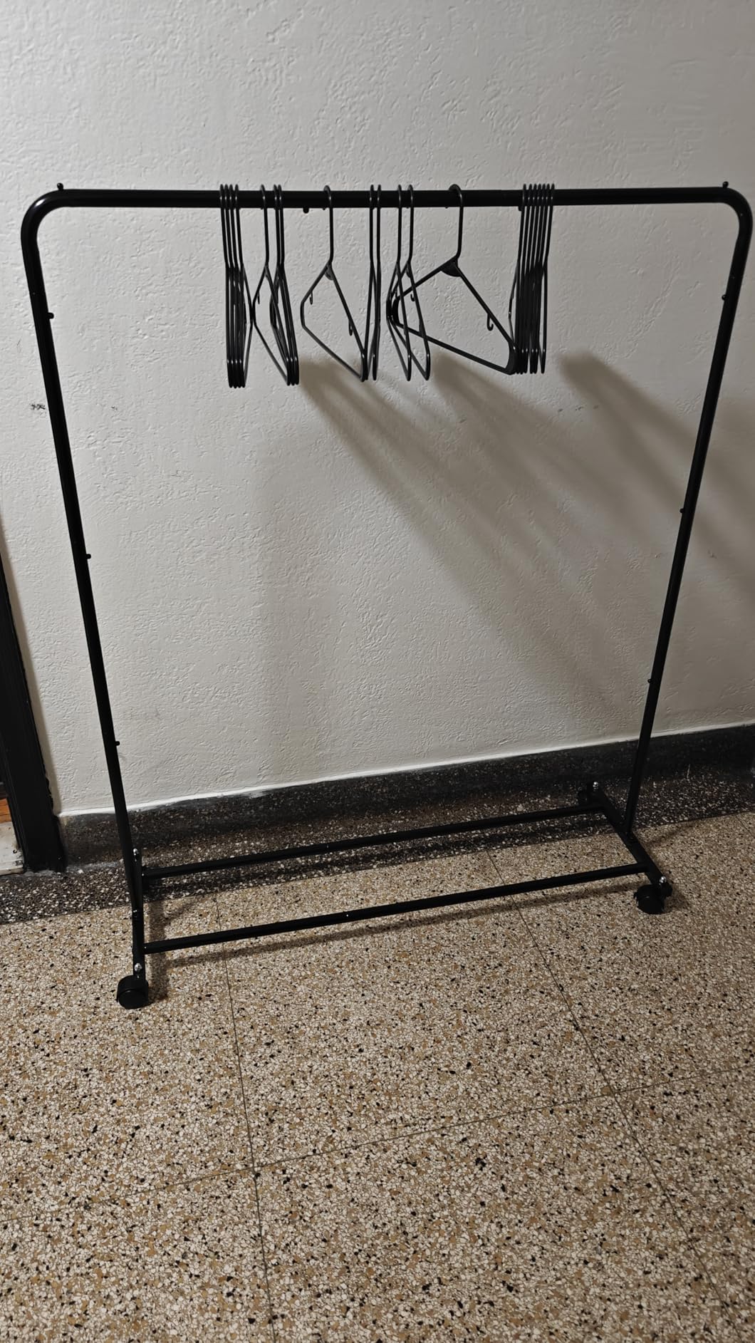 Simple Trending Standard Clothes Clothing Garment Rack with Storage Shelves, Rolling Clothes Organizer on Wheels for Hanging Clothes, Black - Customer Photo 1