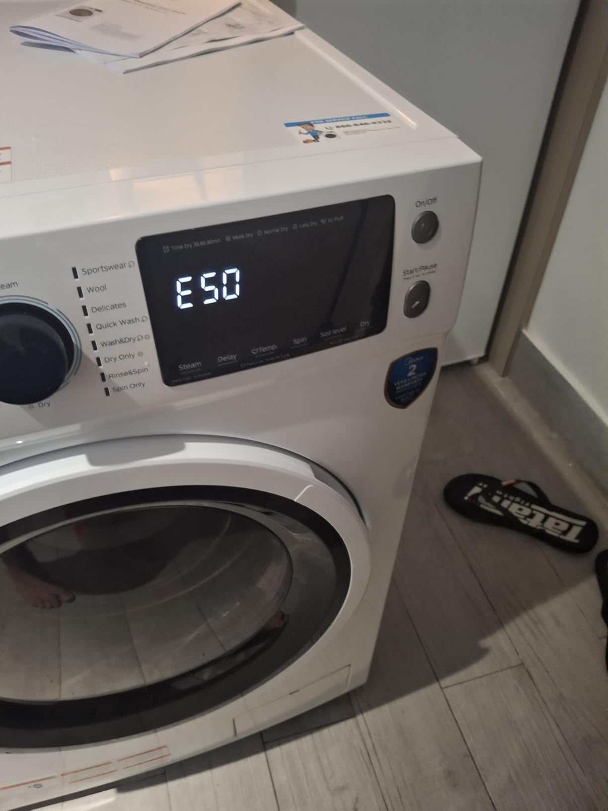 Midea 24 Inch All-in-One Front Load Washer Dryer Combo, 2.7 Cu.ft 26lbs Ventless Full-Automatic Washing Machine with Steam Care, Overnight Dry, 1400 RPM 16 Wash Cycles customer photo 2