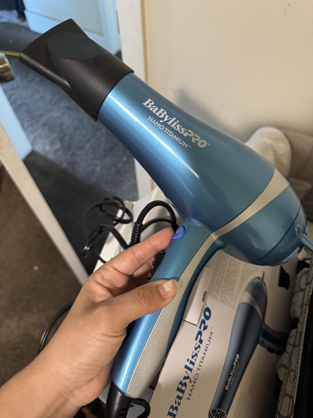 BaBylissPRO Nano Titanium 2000-Watt Blow Dryer with Concentrator Nozzle, Professional Grade Ionic Corded Styling Tool for Hair Customer Review BaBylissPRO Nano Titanium 2000-Watt Blow Dryer with Concentrator Nozzle, Professional Grade Ionic Corded Styling Tool for Hair - Customer Photo 2