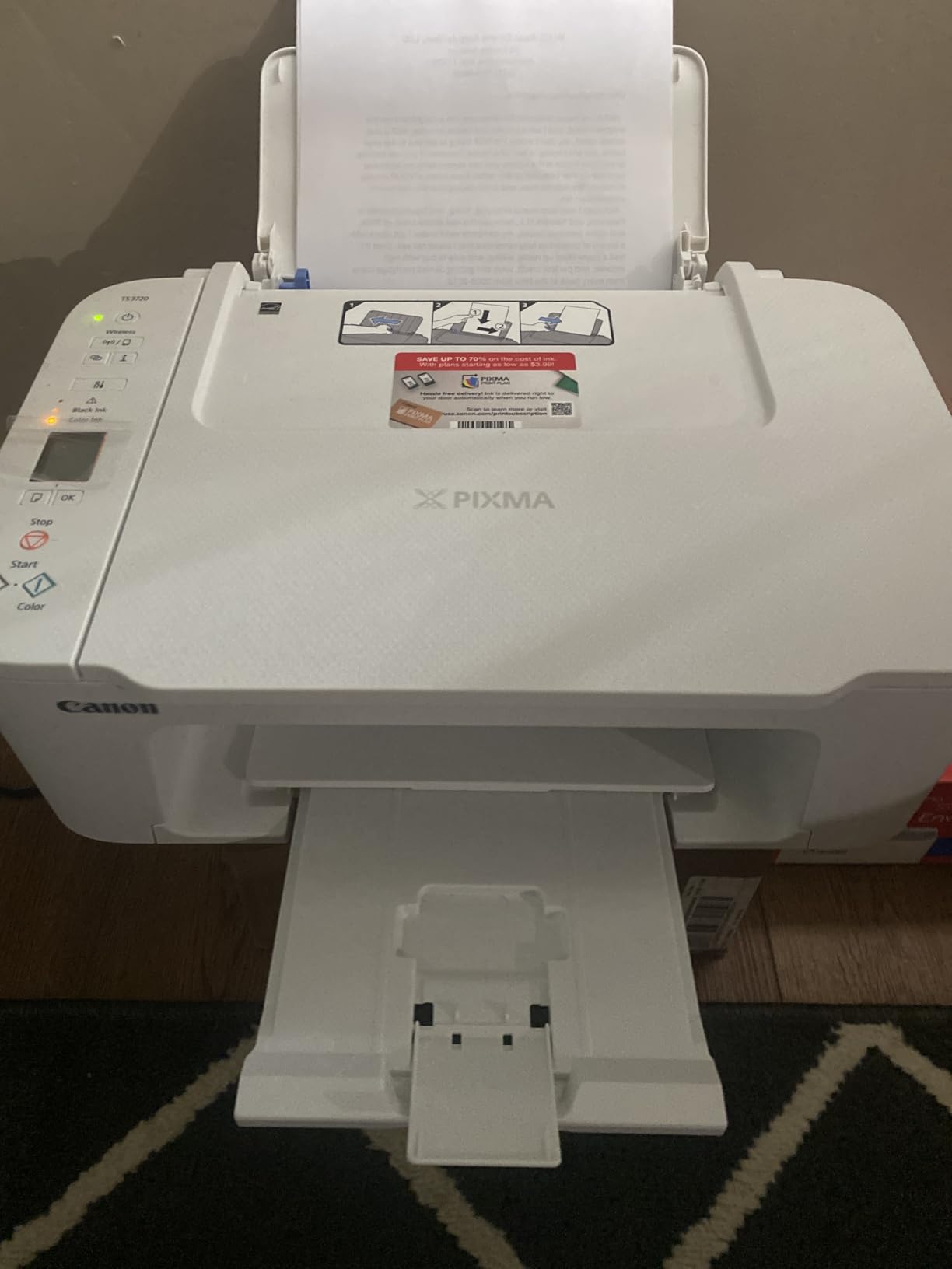 Canon PIXMA TS3720 Wireless All-in-One Printer for Basic Home Printing, White customer photo 2