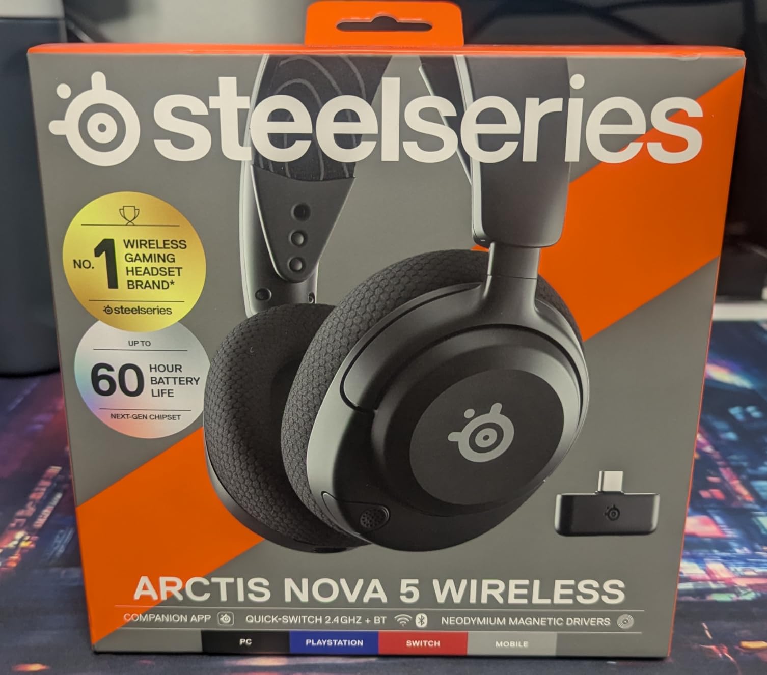 SteelSeries Arctis Nova 5 Wireless Multi-System Gaming Headset — Neodymium Magnetic Drivers — 100+ Audio Presets — 60 HR Battery — 2.4GHz or BT — ClearCast Gen2.X Mic - Customer Photo 2