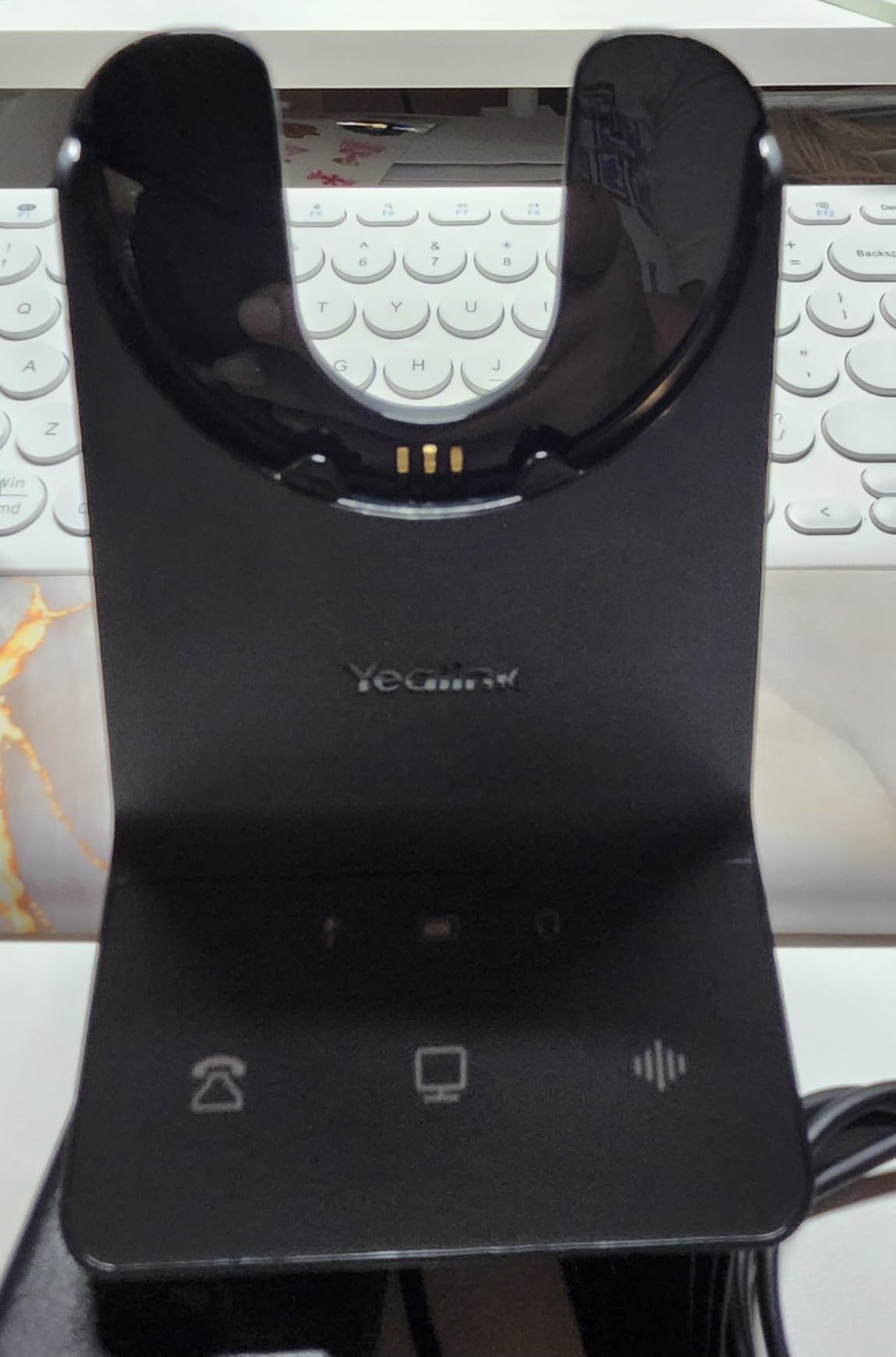 Yealink WH64 DECT & Bluetooth Dual Teams Wireless Headset, 606 ft Range On Ear Work Headphones with 3X Noise Cancelling Mic, 32H Talk Time, Ringer, Office Headsets for Desk IP Phone, PC,Cellphone - Customer Photo 1