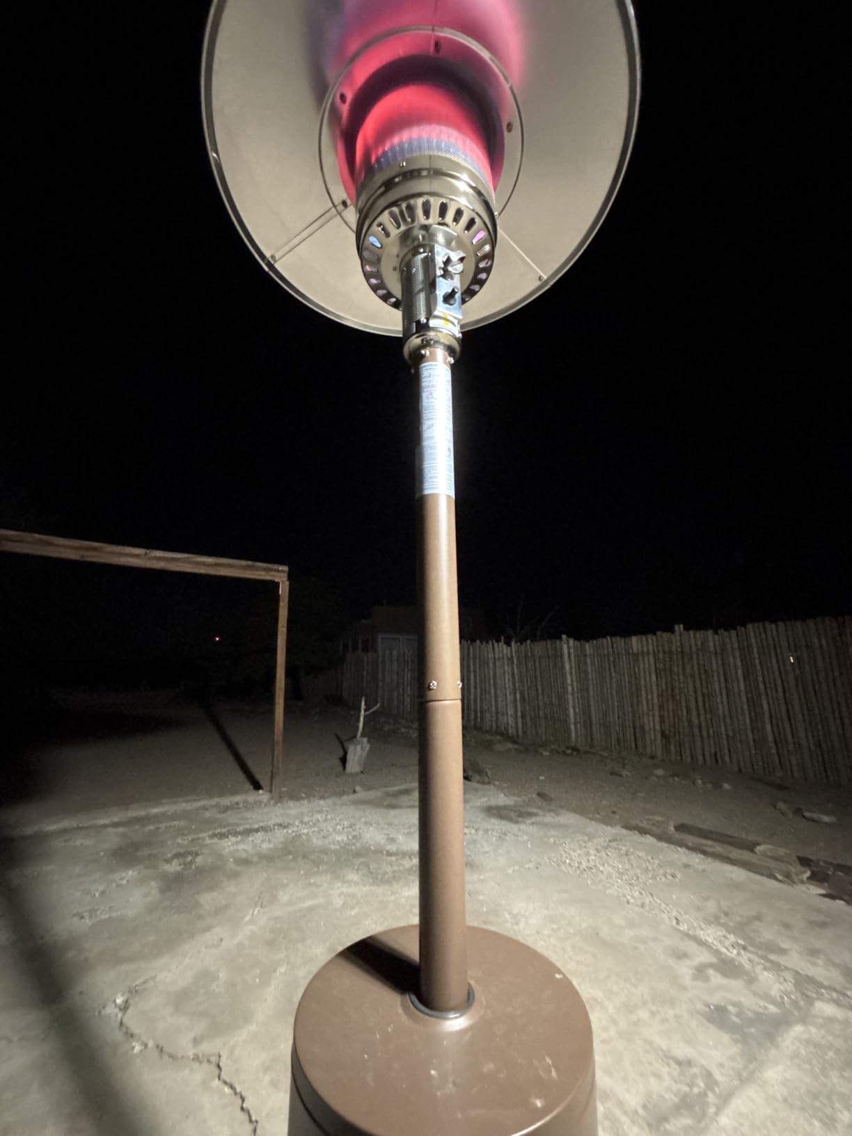 EAST OAK 55,000 BTU Propane Patio Heater with Round Table & Stainless Steel Burner, Outdoor Heater with Wheels, Ideal For Large Patios, Gardens, Outdoor Events, and Commercial Use, Bronze - Customer Photo 1
