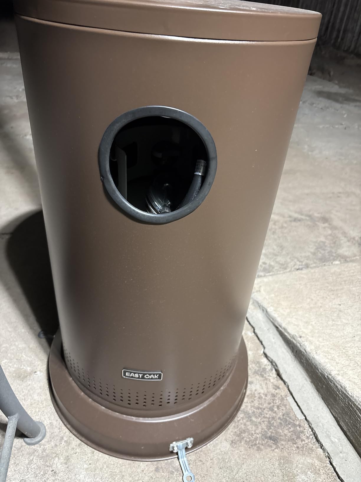 EAST OAK 55,000 BTU Propane Patio Heater with Round Table & Stainless Steel Burner, Outdoor Heater with Wheels, Ideal For Large Patios, Gardens, Outdoor Events, and Commercial Use, Bronze - Customer Photo 2