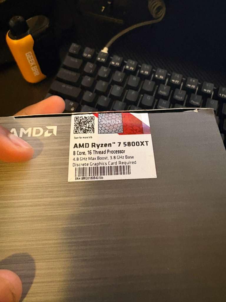 AMD Ryzen 7 5800XT 8-Core, 16-Thread Unlocked Desktop Processor customer photo 1