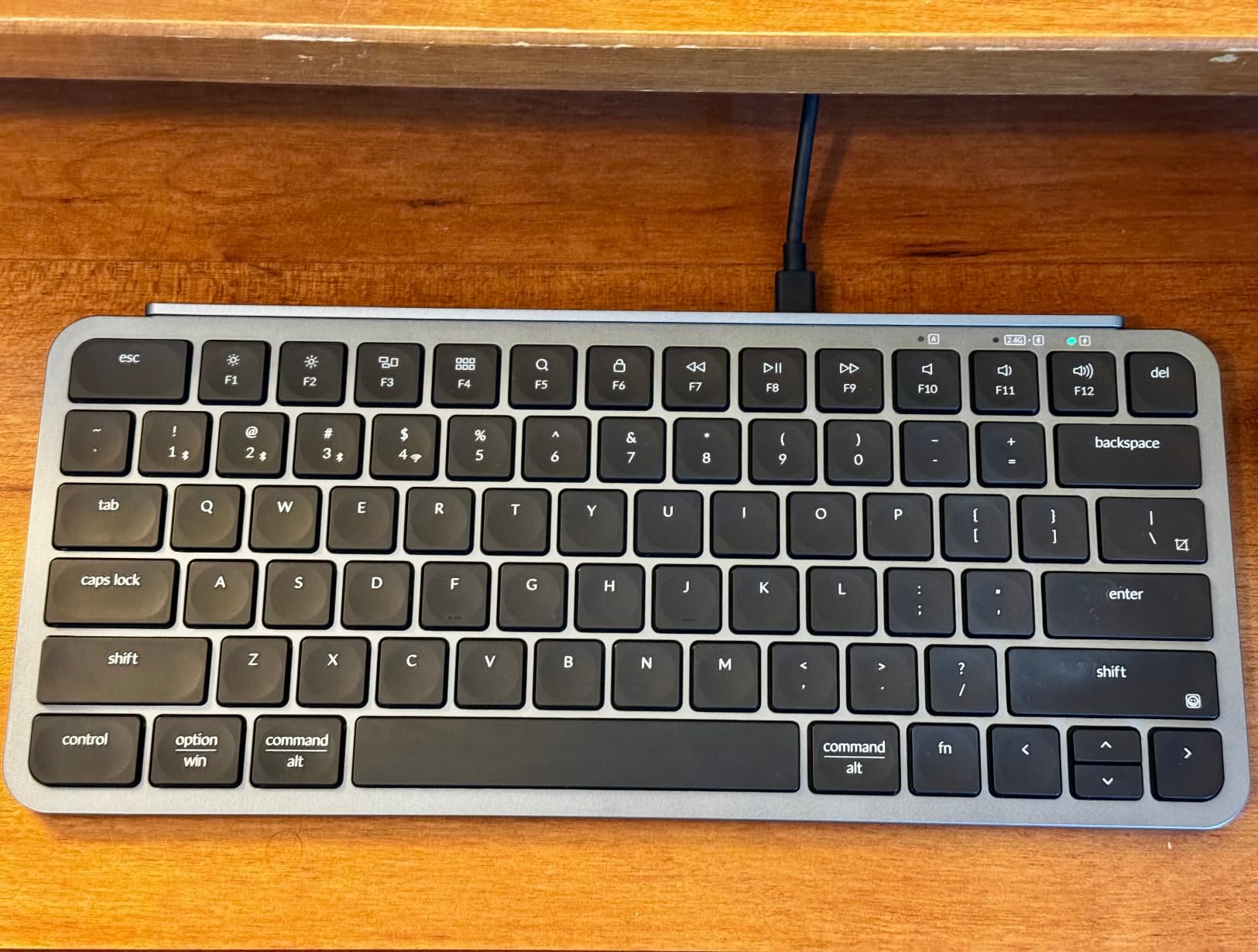 Keychron B1 Pro Ultra-Slim ZMK/Launcher Wireless Bluetooth 2.4 GHz/Wired Connection Keyboard for Mac Windows Linux - Gray - Customer Photo 1