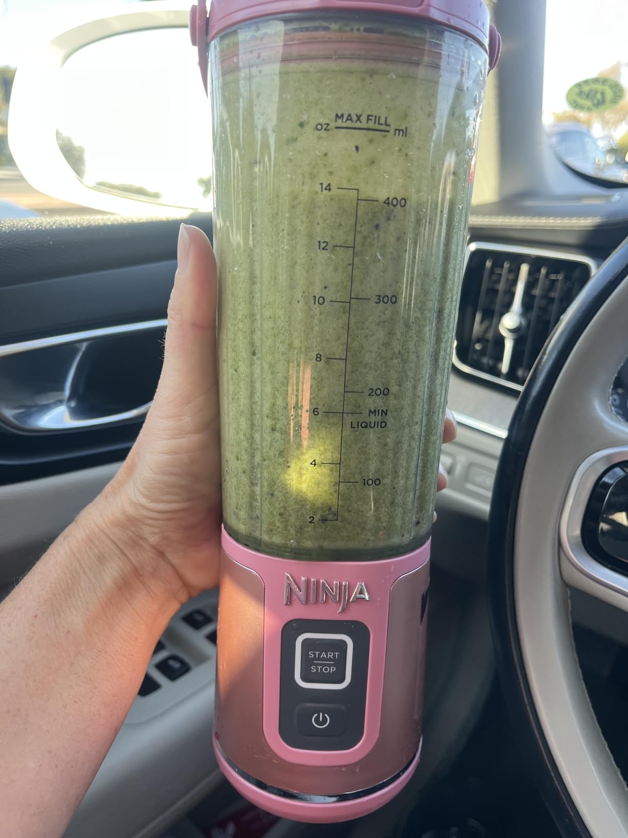 Ninja Blast Portable Blender, Cordless, 18oz. Vessel, Personal Blender For-Shakes and Smoothies, BPA Free, Leakproof-Lid and Sip Spout, USB-C Rechargeable, Dishwasher Safe, Metallic Blue, BC151BM - Customer Photo 1