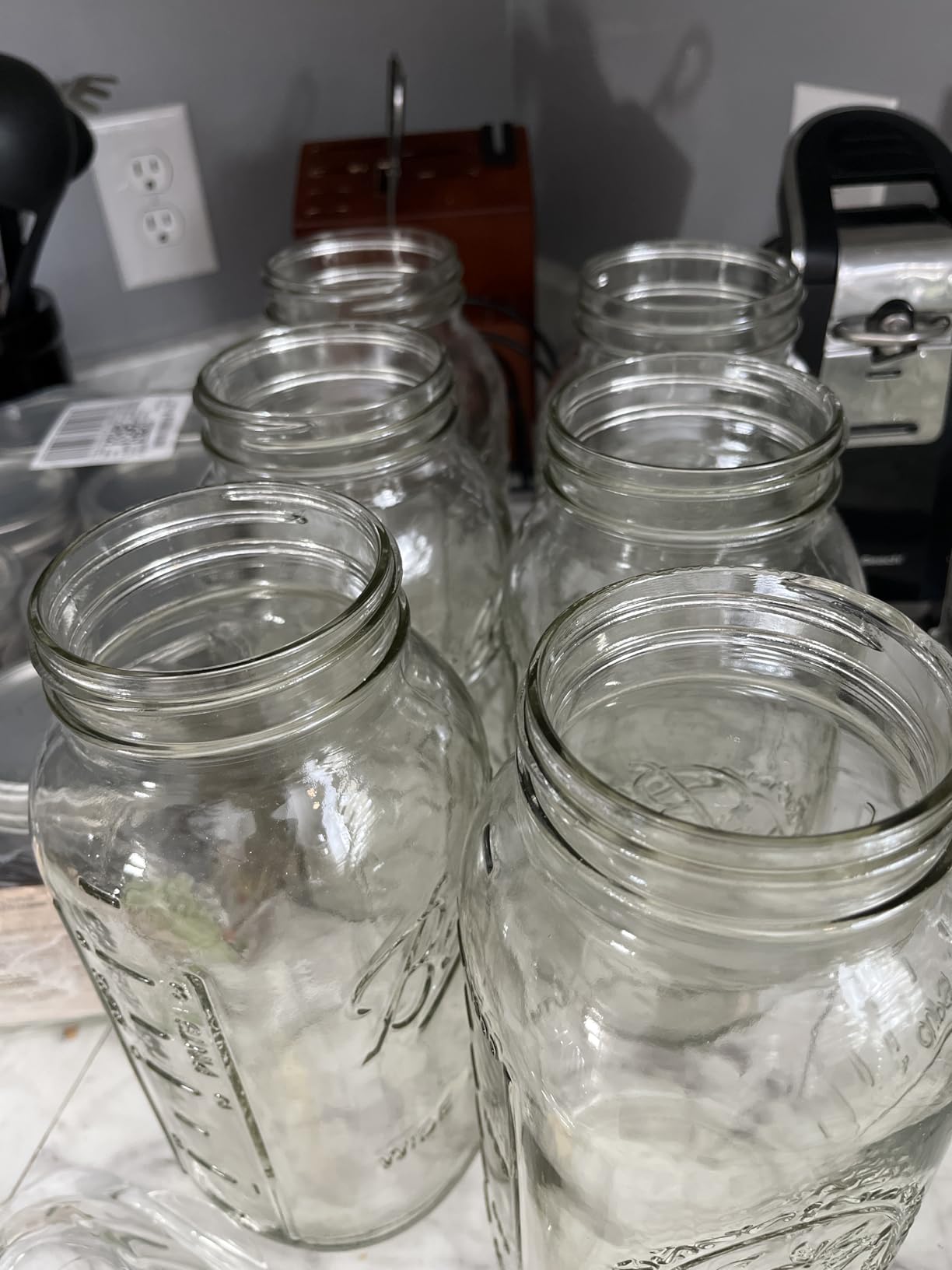 Ball - 64oz Wide Mouth Jars with Lids & Bands 6 Pack Jars | Half Gallon Large Glass Mason Jar for Food Storage with airtight Lid, 0.5 Gallon Glass Jar with Lid and Bands, Set of 6 Customer Review Ball - 64oz Wide Mouth Jars with Lids & Bands 6 Pack Jars | Half Gallon Large Glass Mason Jar for Food Storage with airtight Lid, 0.5 Gallon Glass Jar with Lid and Bands, Set of 6 - Customer Photo 1