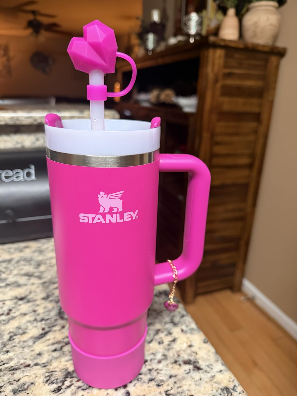STANLEY Quencher H2.0 Tumbler with Handle and Straw 40 oz | Flowstate 3-Position Lid | Cup Holder Compatible for Travel | Insulated Stainless Steel Cup | BPA-Free | Violet Blossom Customer Review STANLEY Quencher H2.0 Tumbler with Handle and Straw 40 oz | Flowstate 3-Position Lid | Cup Holder Compatible for Travel | Insulated Stainless Steel Cup | BPA-Free | Violet Blossom - Customer Photo 2