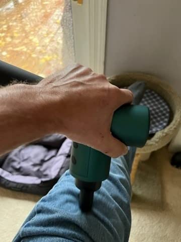 Ekrin Athletics B37v2 Massage Gun - Deep Tissue Massage with High-Powered Brushless Motor - Ergonomic Back Massager for Pain Relief - 5 Speeds, 4 Attachments - Ultra Quiet Hand-Held Massager - Customer Photo 1