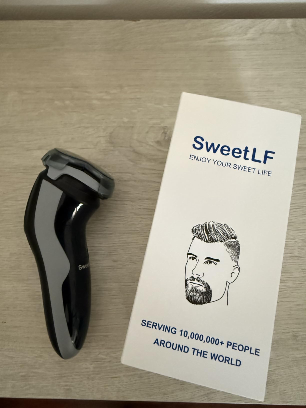 SweetLF Electric Razor for Men with Pop-Up Trimmer, IPX7 Waterproof Electric Shaver, Rechargeable Cordless Shavers for Men, Type-C, 120Mins Runtime, Plug & Play, Blue customer photo 1
