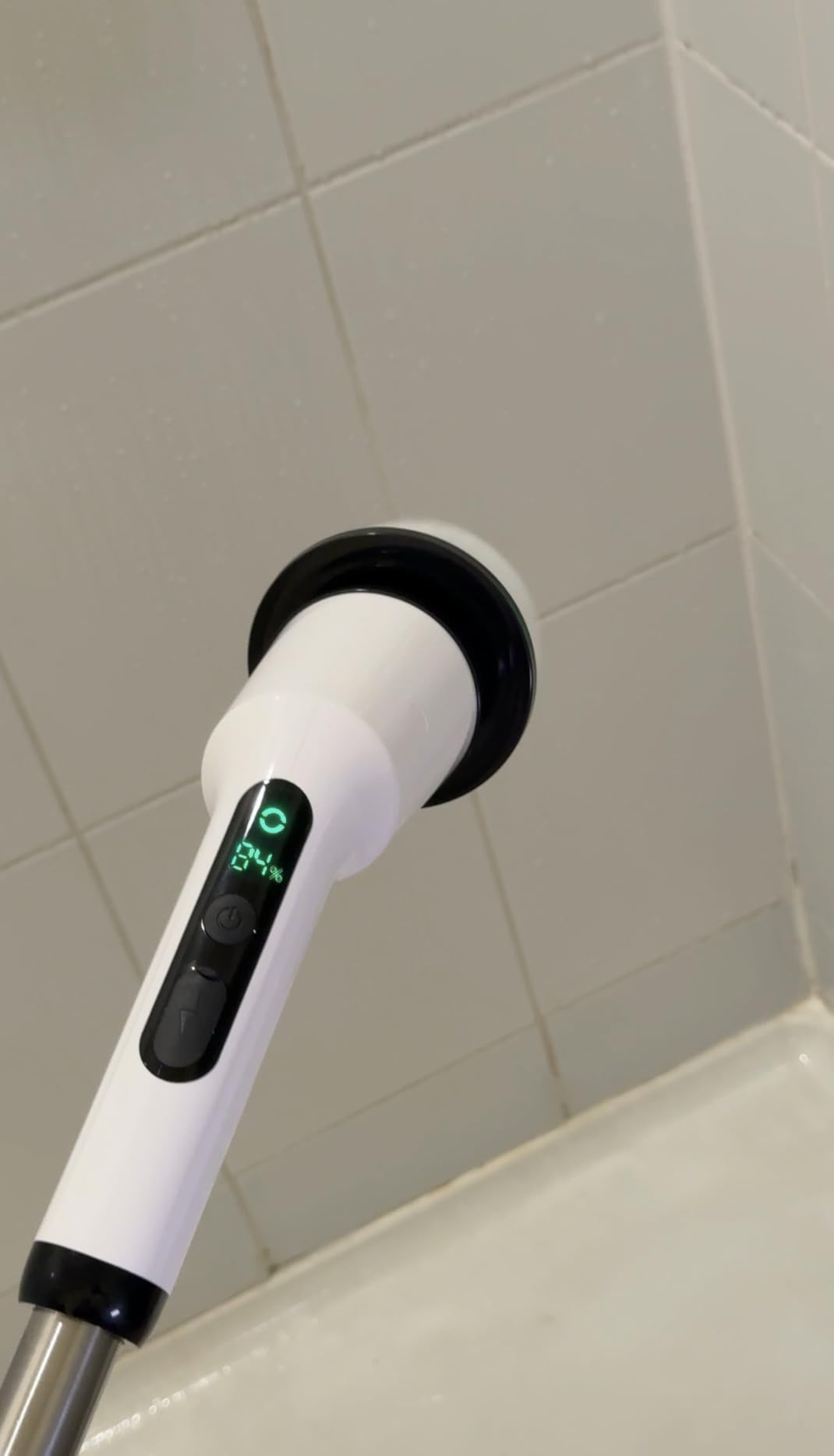 Electric Spin Scrubber for Cleaning Bathroom, Shower Scrubber Cordless Cleaning Brush with IPX7 Waterproof & 2 Speed, 3 Brush Heads, Bathroom Cleaning Supplies for Shower Tub Kitchen Tile Toilet White - Customer Photo 2
