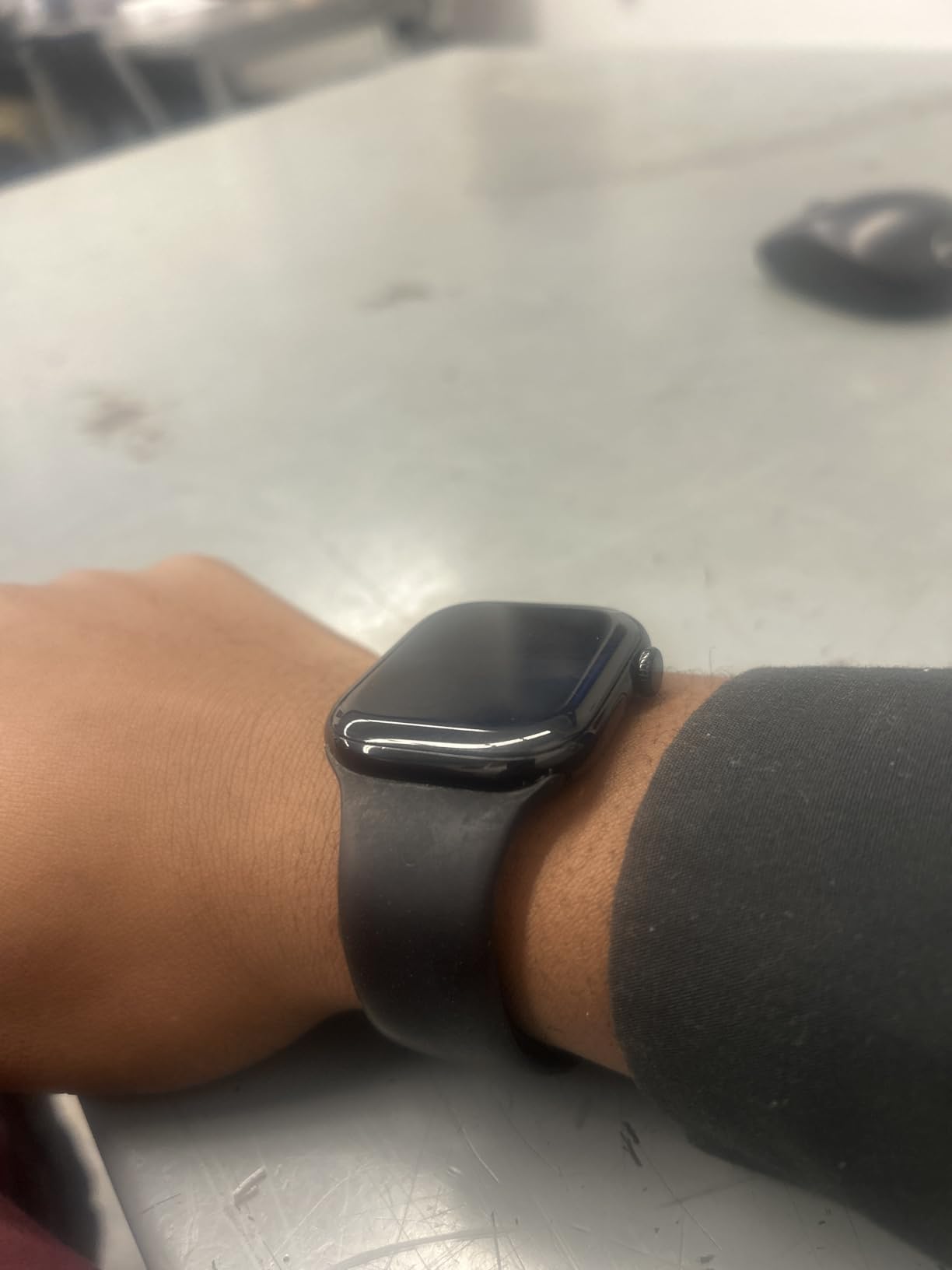 Apple Watch Series 10 [GPS + Cellular, 46mm] - Jet Black Aluminum Case with Black Sport Band, M/L (Renewed) customer photo 1